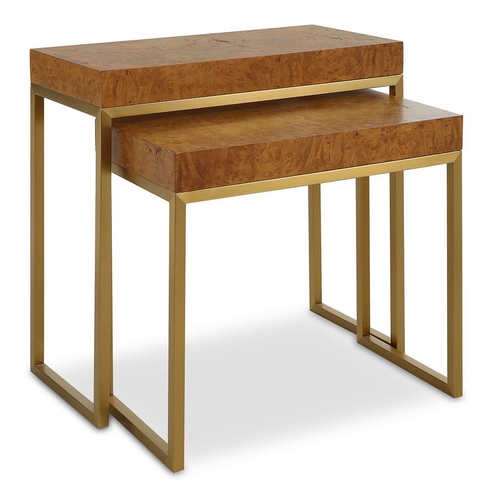 Uttermost Burl-esque Wooden Nesting Tables - Set of 2