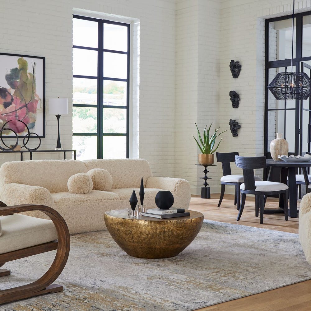 Uttermost Gilded Dome Gold Coffee Table