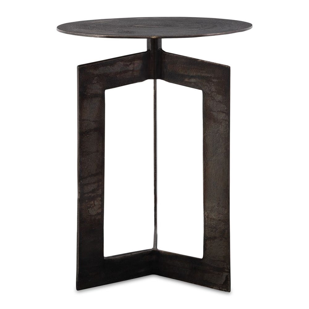 Uttermost Deltoid Gunmetal Accent Table