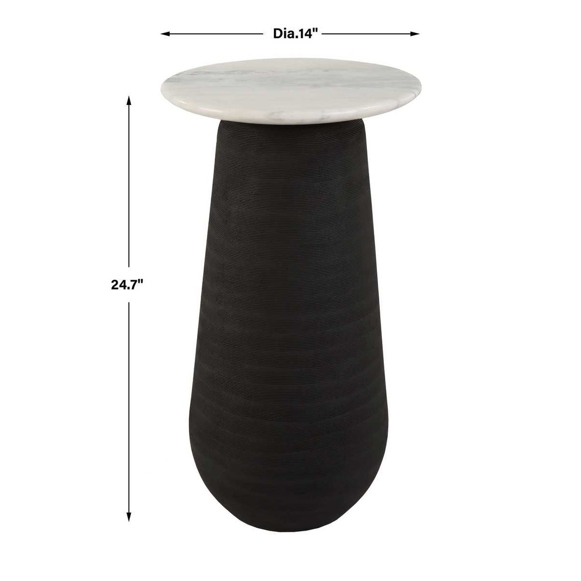 Uttermost Total Eclipse Marble Accent Table