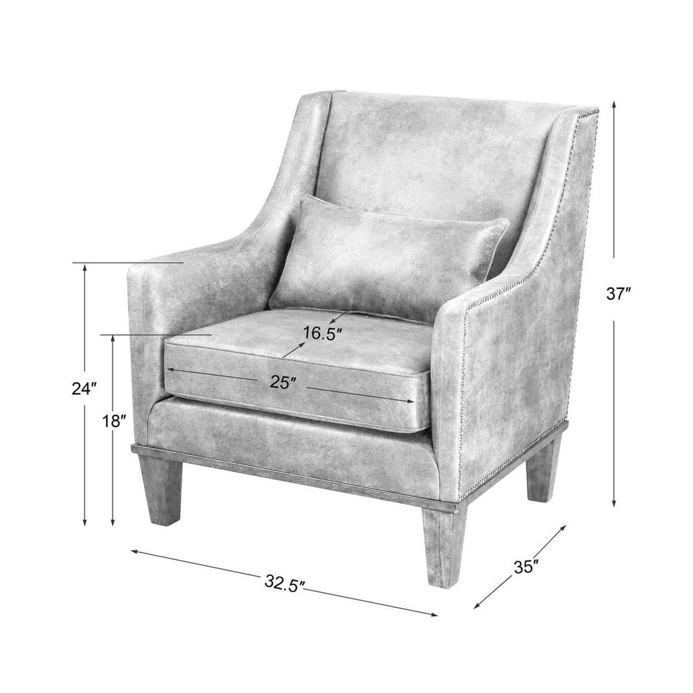 Uttermost Clay Leather Armchair
