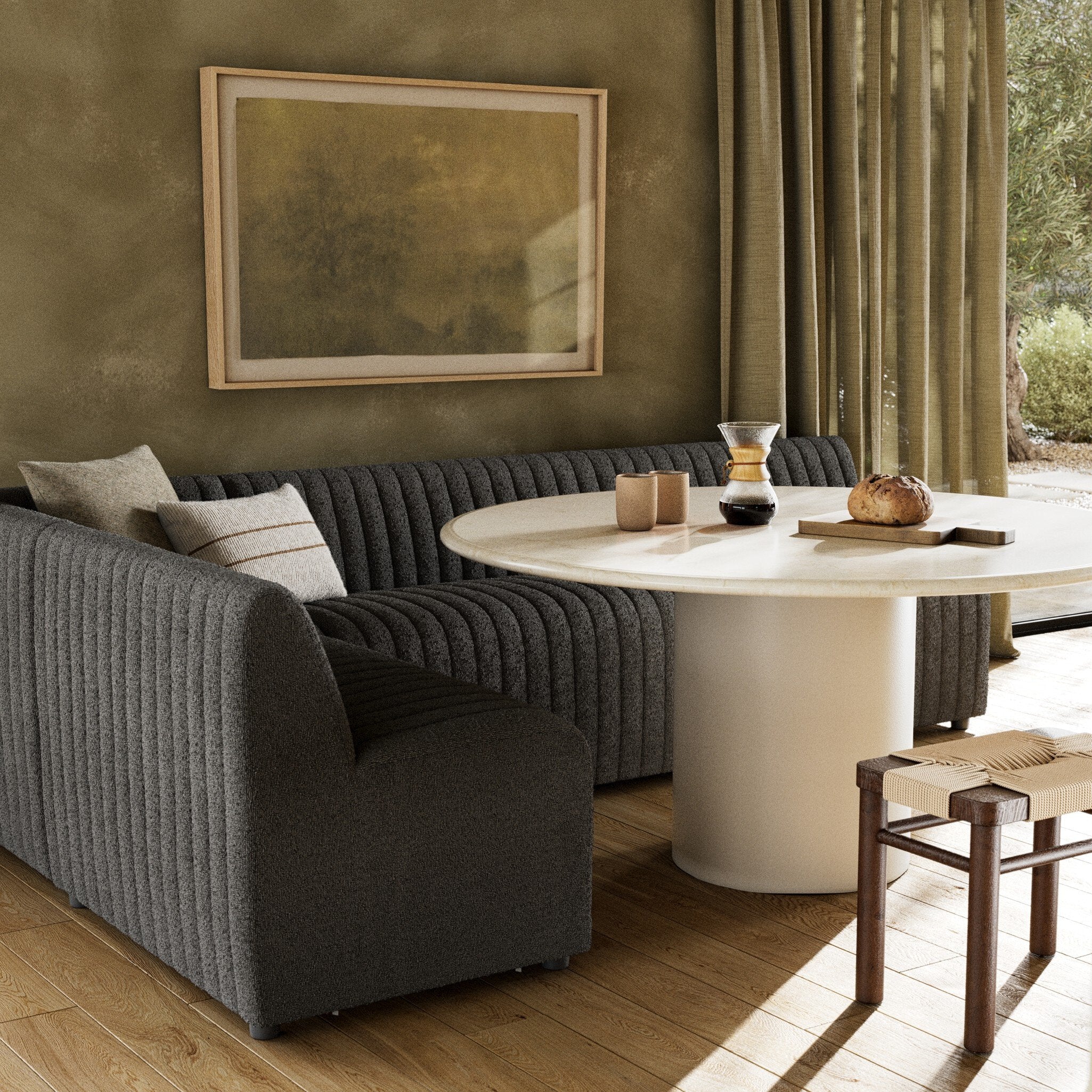 Augustine L-Shape Dining Banquette