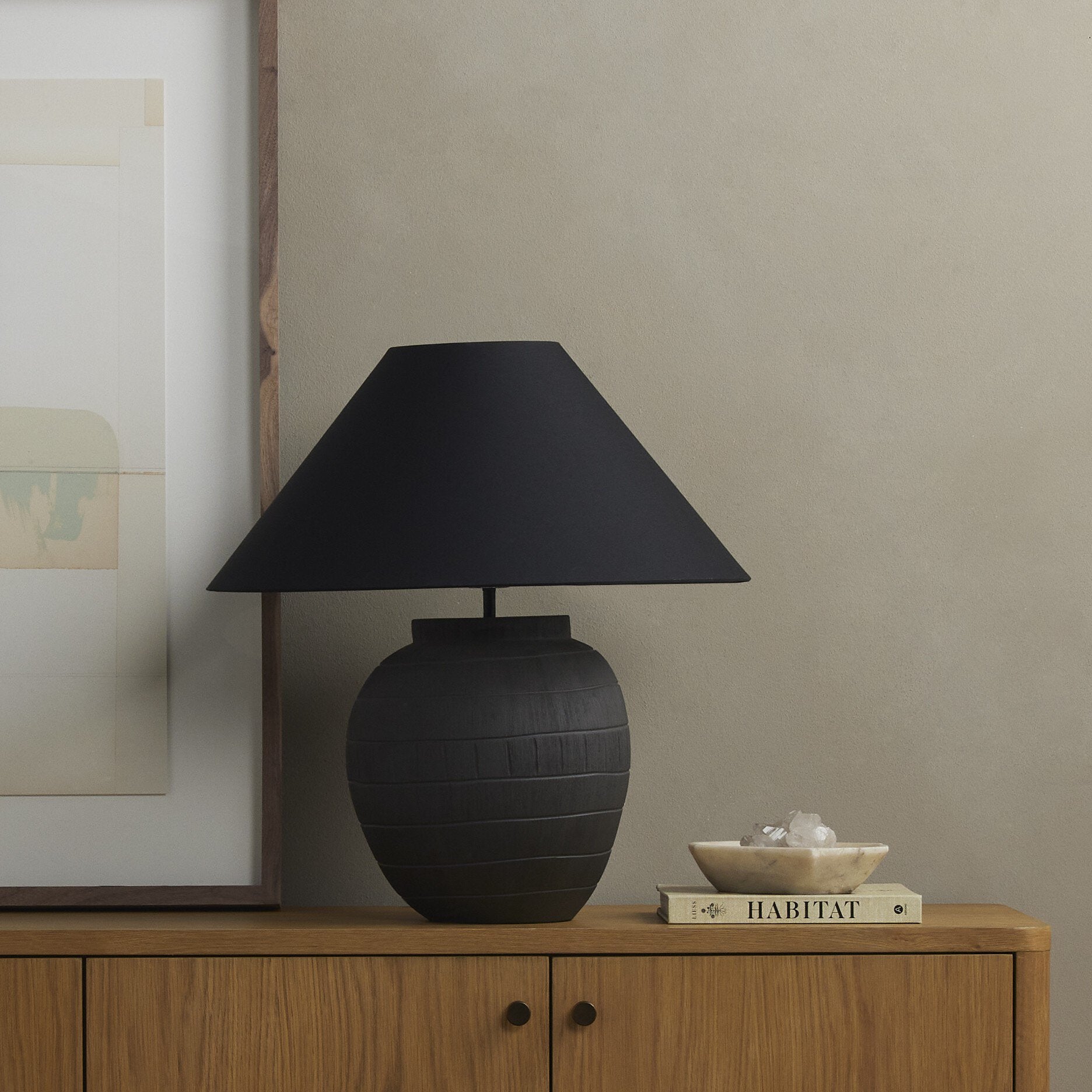 Matte black bedside lamp clearance