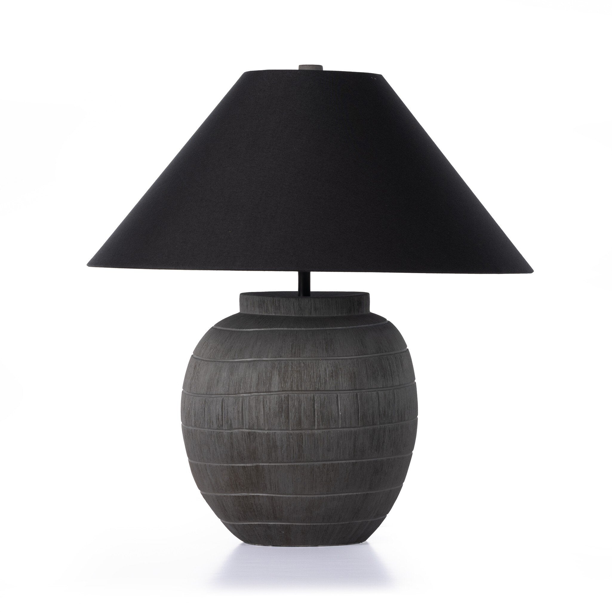 Muji Table Lamp - Textured Matte Black Porcelain Ceramic Table Lamps Four Hands Black Cotton    Table Lamps,https://www.oldbonesco.com,Mid Century Furniture, Furniture Sale, Old Bones Co, Mid Century Sale, Four Hands Furniture, Sale,Gus, Sale,Perigold Muji Table Lamp - Textured Matte Black Porcelain Ceramic Table Lamps Sale, Perigold Sale Muji Table Lamp - Textured Matte Black Porcelain Ceramic,Muji Table Lamp - Textured Matte Black Porcelain Ceramic Lulu and Georgia,Burke Decor Sale Muji Table Lamp - Textu