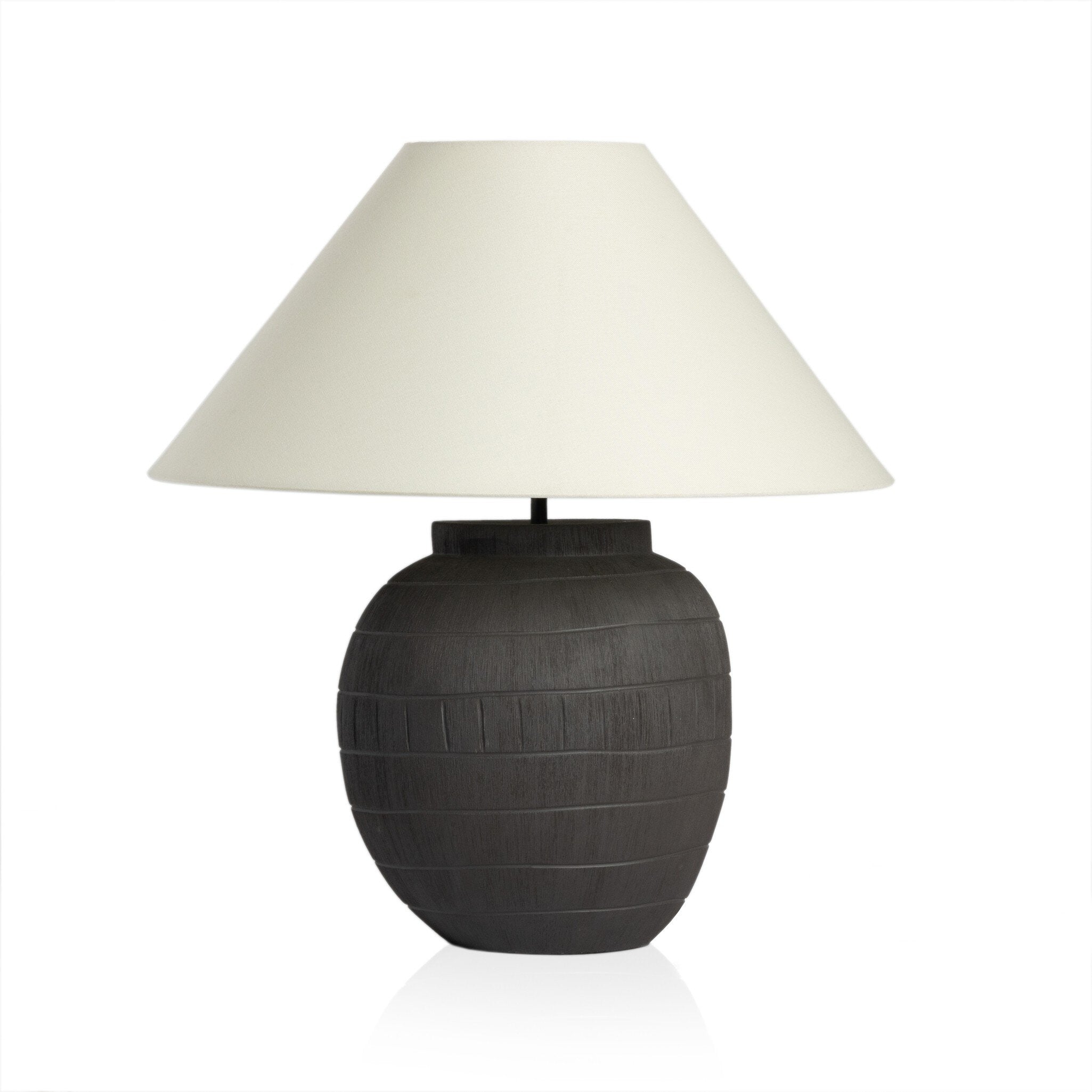 Muji Table Lamp - Textured Matte Black Porcelain Ceramic Table Lamps Four Hands Ivory Linen    Table Lamps,https://www.oldbonesco.com,Mid Century Furniture, Furniture Sale, Old Bones Co, Mid Century Sale, Four Hands Furniture, Sale,Gus, Sale,Perigold Muji Table Lamp - Textured Matte Black Porcelain Ceramic Table Lamps Sale, Perigold Sale Muji Table Lamp - Textured Matte Black Porcelain Ceramic,Muji Table Lamp - Textured Matte Black Porcelain Ceramic Lulu and Georgia,Burke Decor Sale Muji Table Lamp - Textur