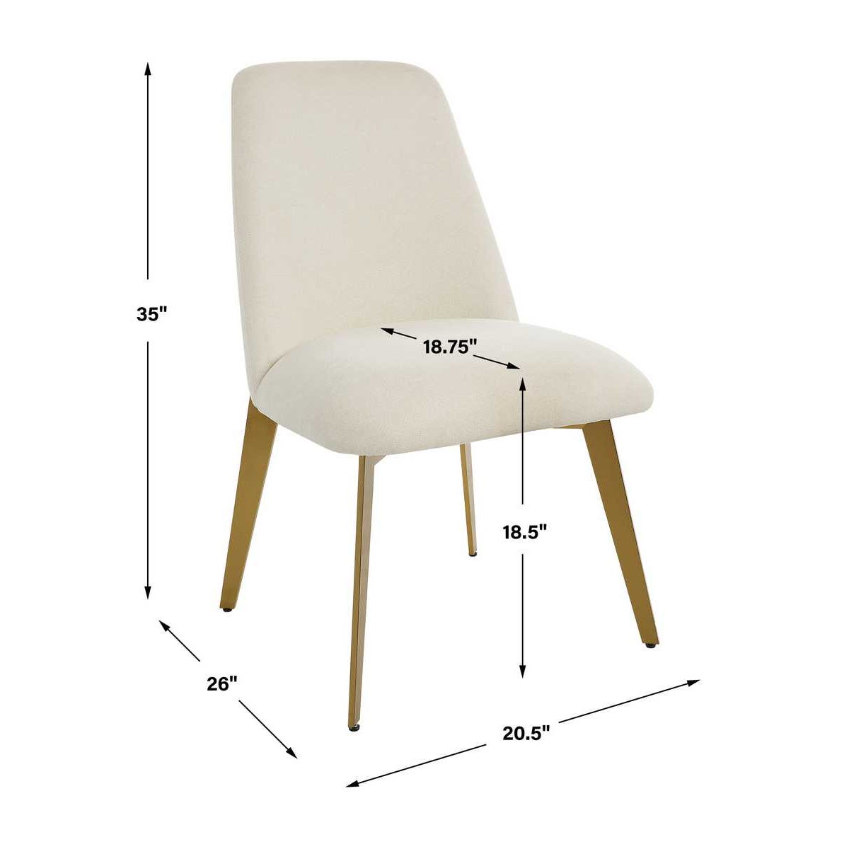 Uttermost Vantage Off White Fabric Dining Chair