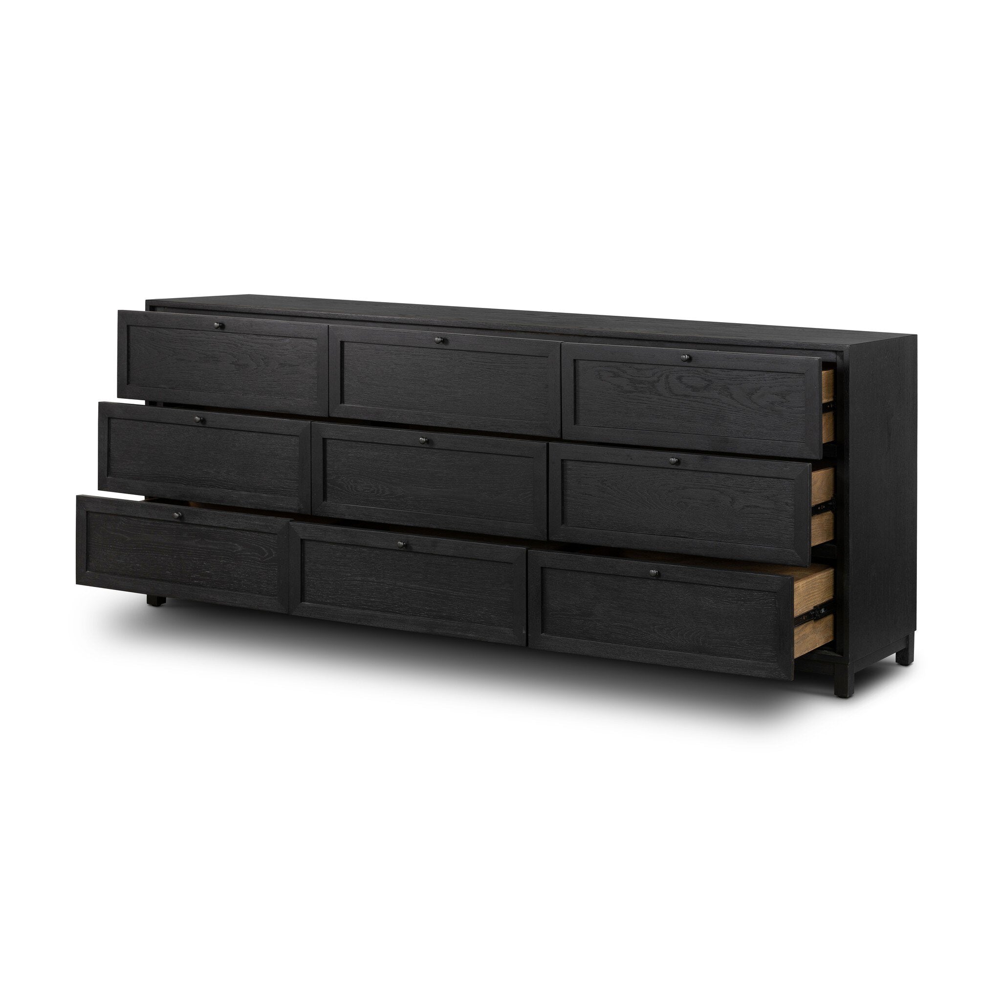 Millie 9 Drawer Dresser - Light Bleach Oak Veneer Millie 9 Drawer Dresser - Light Bleach Oak Veneer