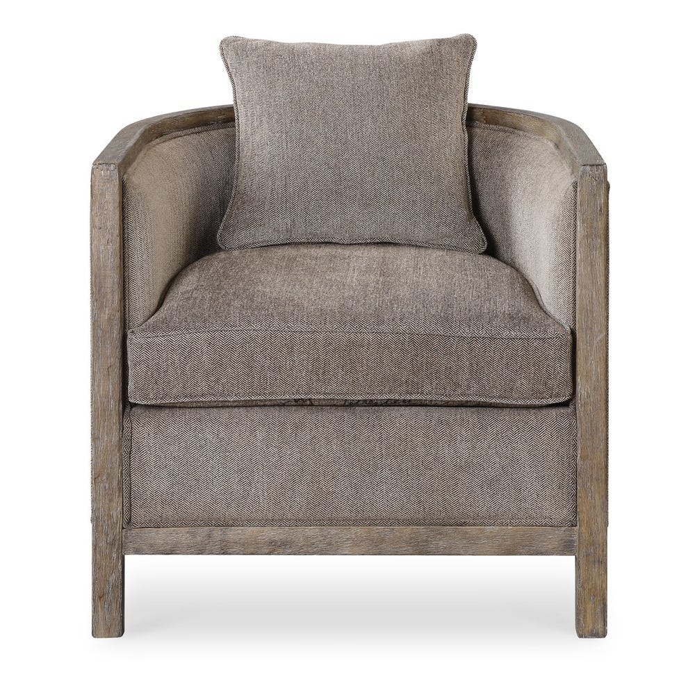 Uttermost Viaggio Gray Chenille Accent Chair