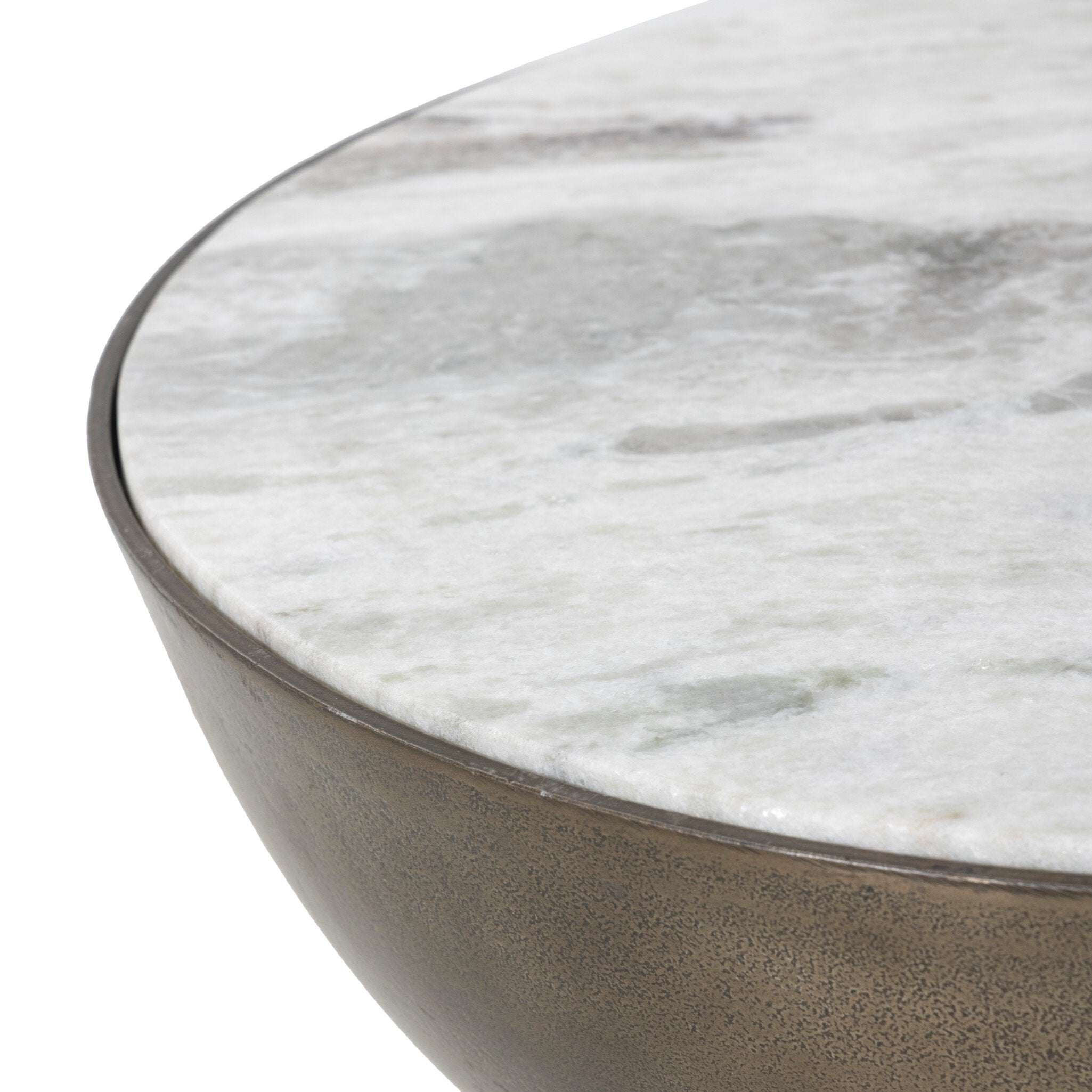 Corbett End Table - Creamy Taupe Marble