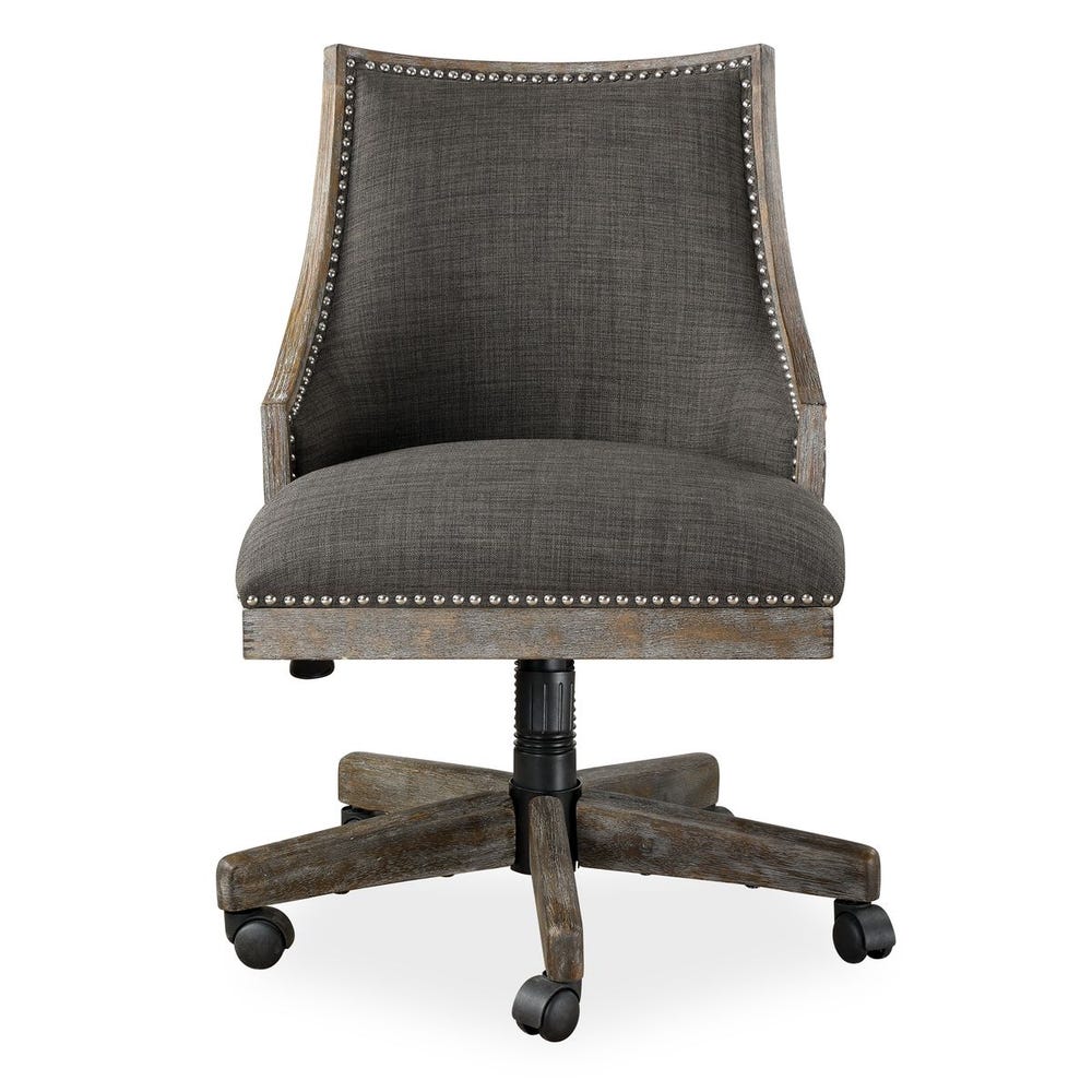 Uttermost Aidrian Charcoal Desk Chair