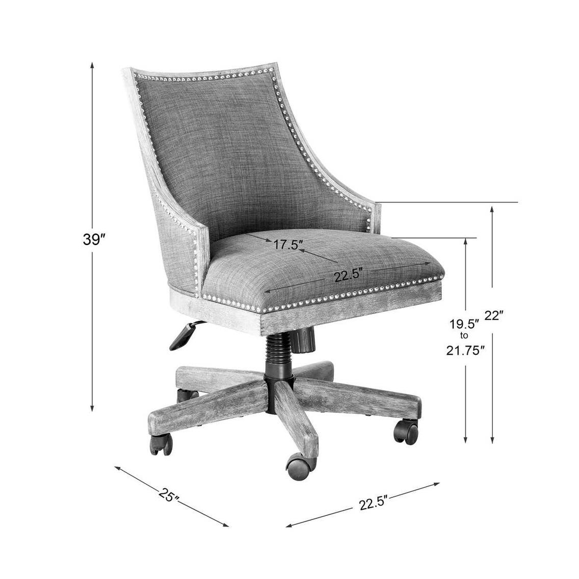 Uttermost Aidrian Charcoal Desk Chair