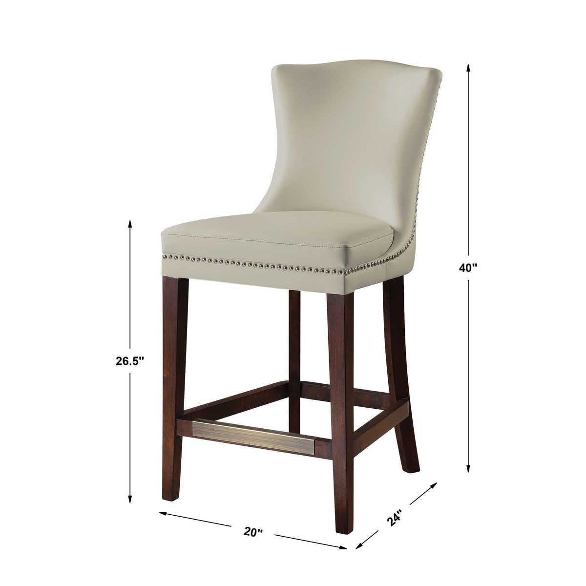 Uttermost Dariela White Counter Stool
