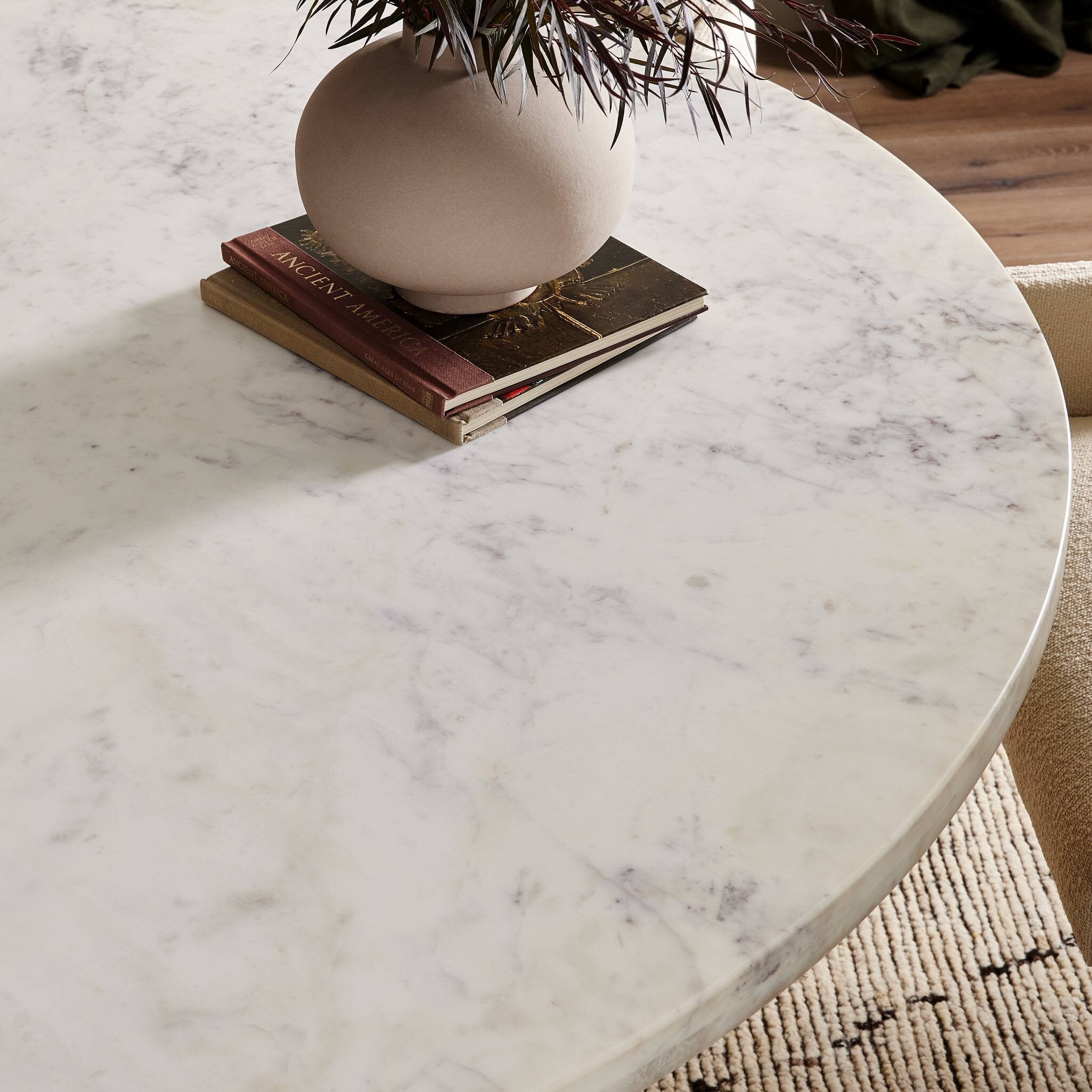 Mariah Round Dining Table 60 White Marble
