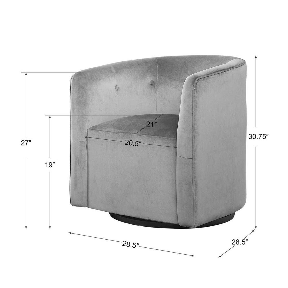 Uttermost Mallorie Blue Swivel Chair