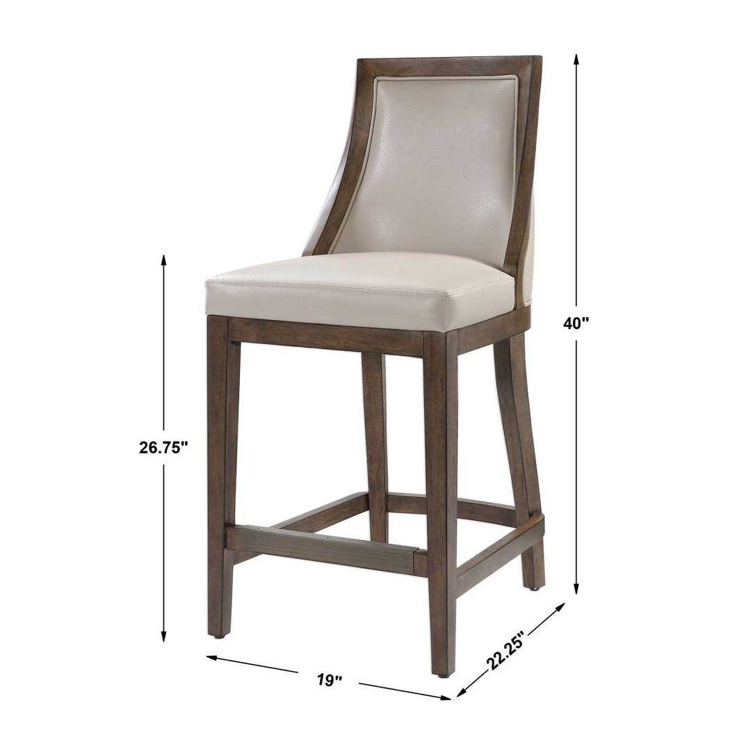 Uttermost Purcell Leather Counter Stool