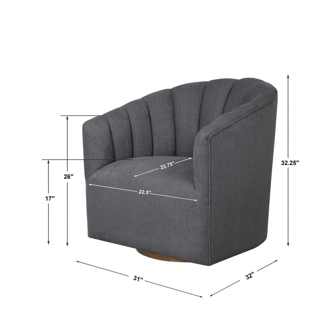 Uttermost Cuthbert Modern Swivel Chair