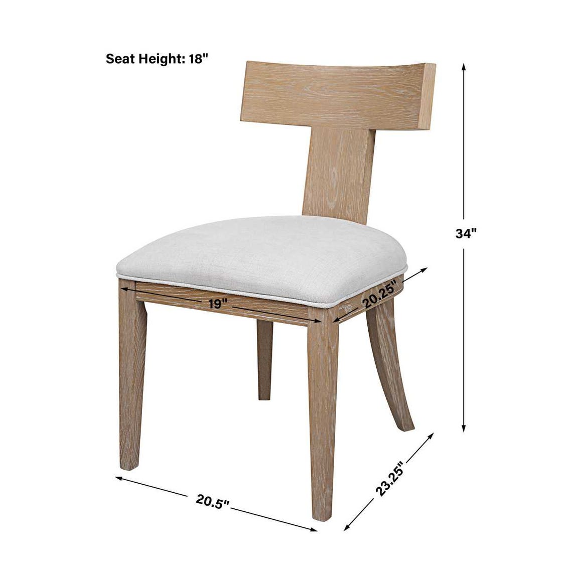 Uttermost Idris Armless Chair Natural