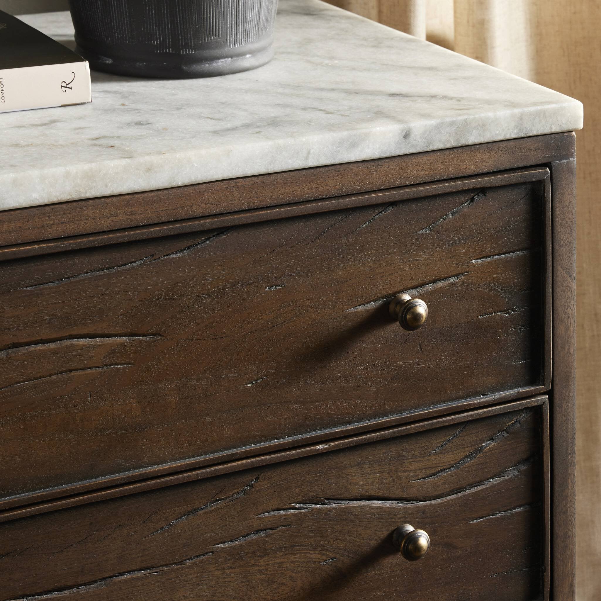 Odette Nightstand - White Statuario Marble Nightstands Four Hands     Nightstands,https://www.oldbonesco.com,Mid Century Furniture, Furniture Sale, Old Bones Co, Mid Century Sale, Four Hands Furniture, Sale,Gus, Sale,Perigold Odette Nightstand - White Statuario Marble Nightstands Sale, Perigold Sale Odette Nightstand - White Statuario Marble,Odette Nightstand - White Statuario Marble Lulu and Georgia,Burke Decor Sale Odette Nightstand - White Statuario Marble, open box furniture,Open Box Odette Nightstand -