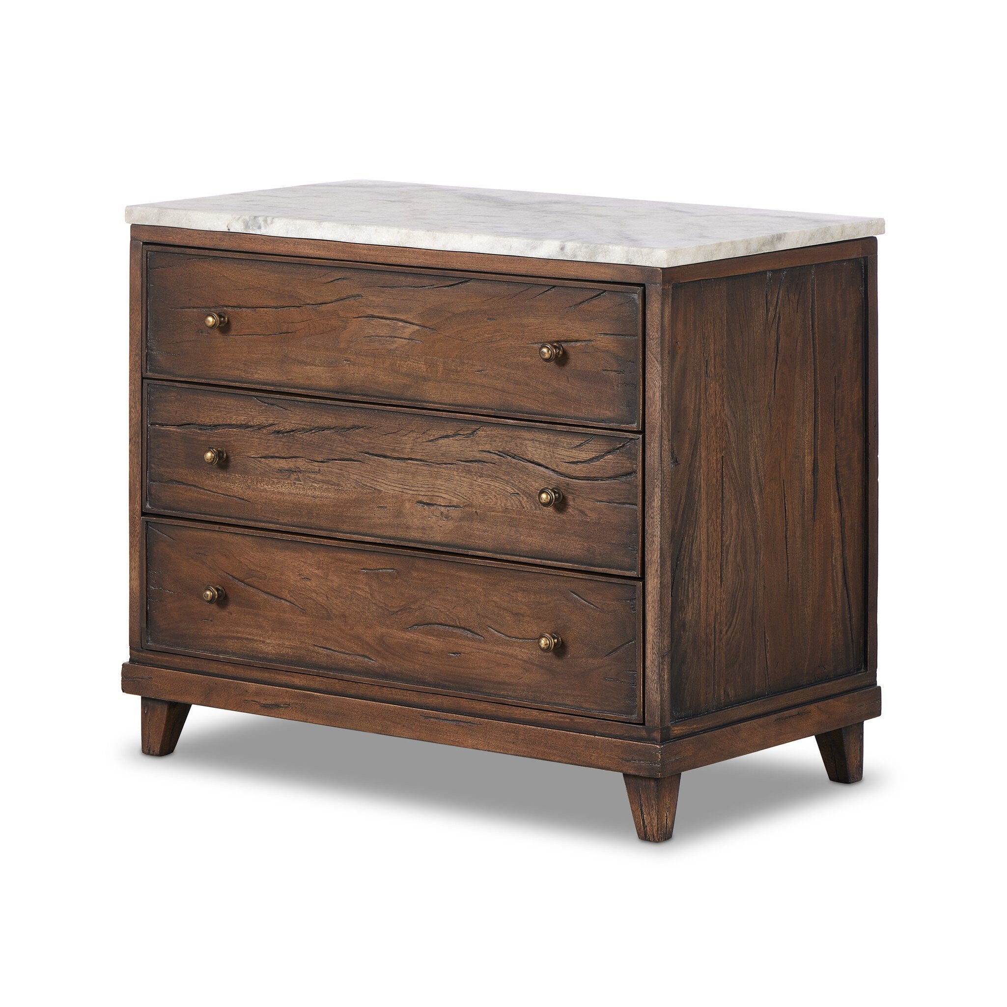 Odette Nightstand - White Statuario Marble Nightstands Four Hands     Nightstands,https://www.oldbonesco.com,Mid Century Furniture, Furniture Sale, Old Bones Co, Mid Century Sale, Four Hands Furniture, Sale,Gus, Sale,Perigold Odette Nightstand - White Statuario Marble Nightstands Sale, Perigold Sale Odette Nightstand - White Statuario Marble,Odette Nightstand - White Statuario Marble Lulu and Georgia,Burke Decor Sale Odette Nightstand - White Statuario Marble, open box furniture,Open Box Odette Nightstand -