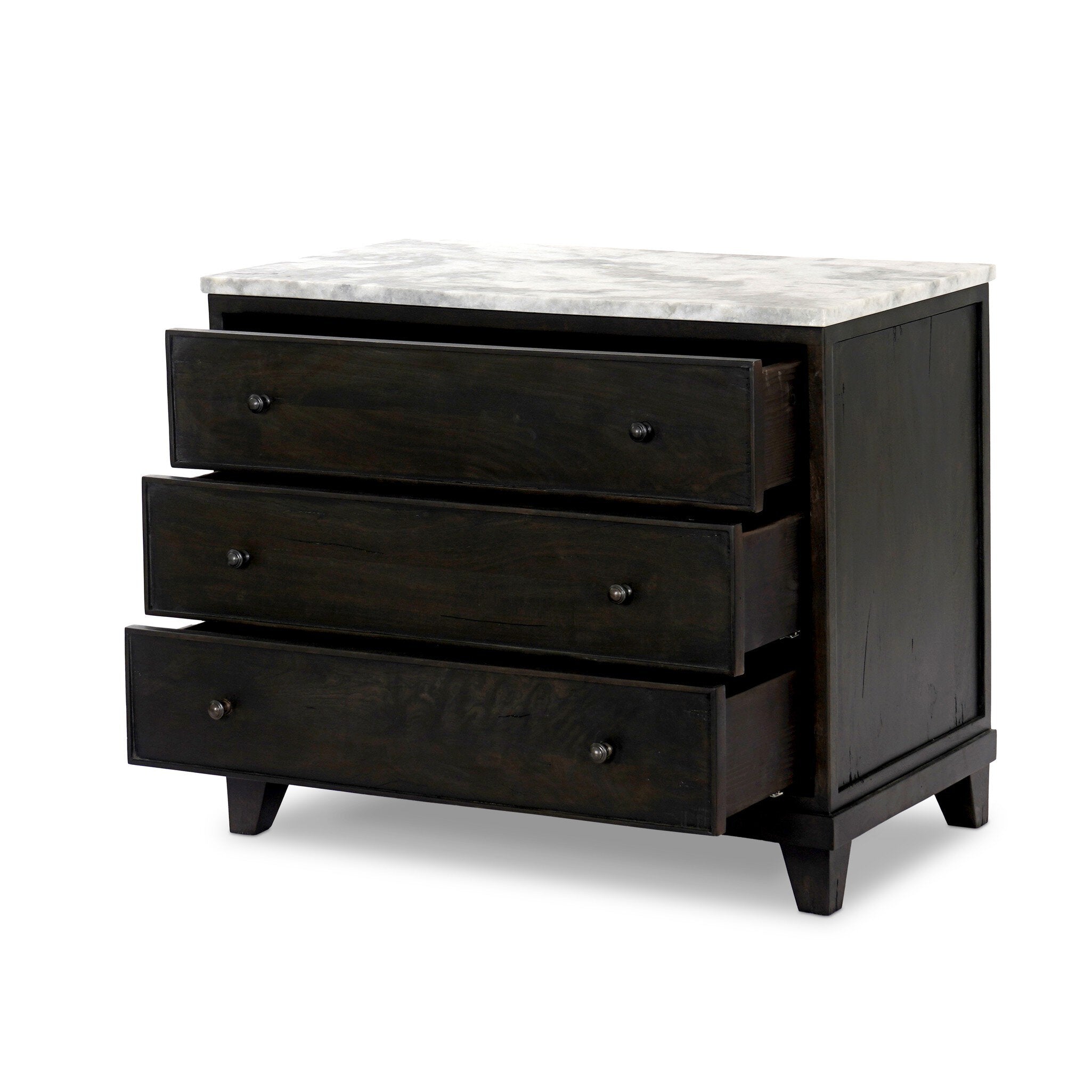 Odette Nightstand - White Statuario Marble