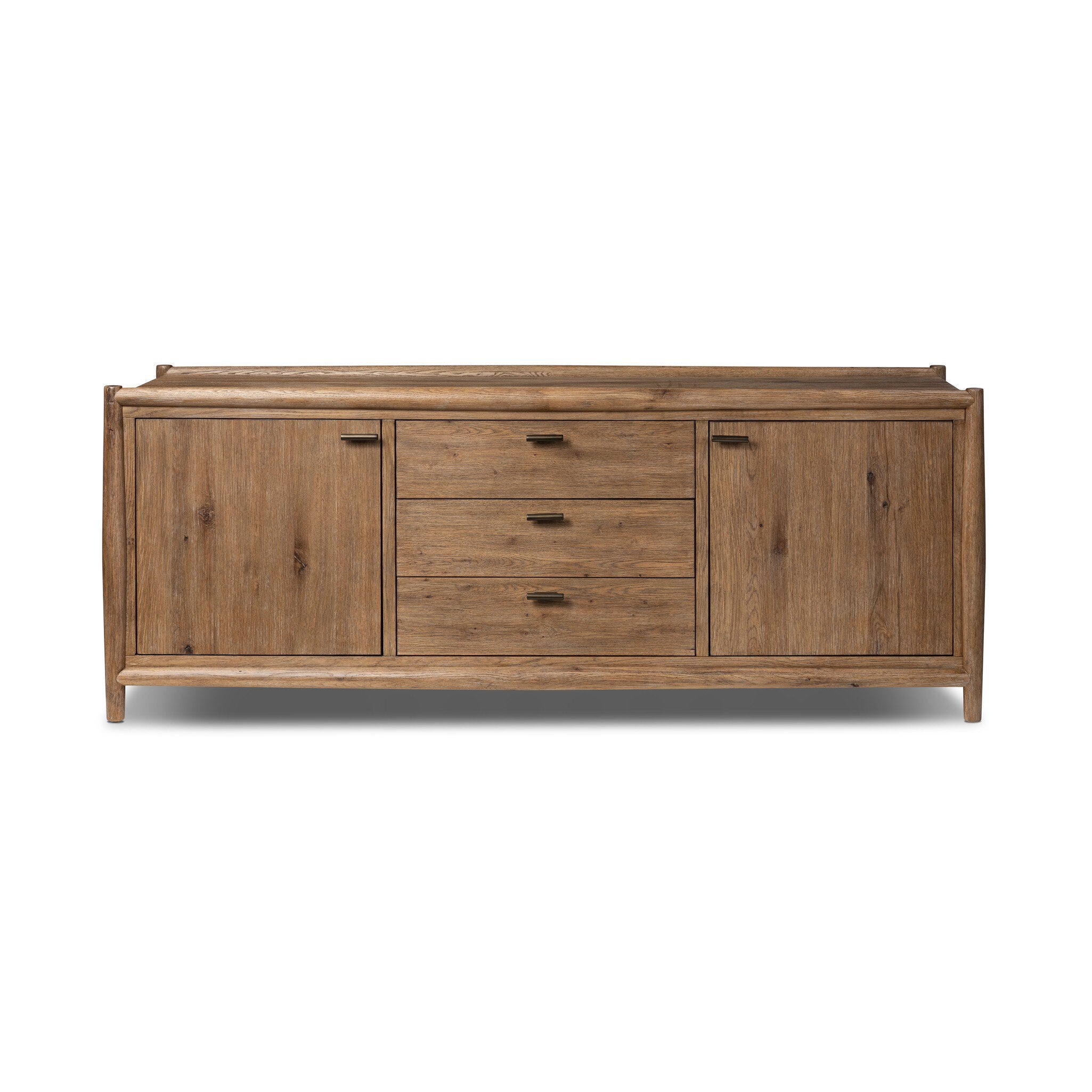 Glenview Media Console - Weathered Oak Veneer