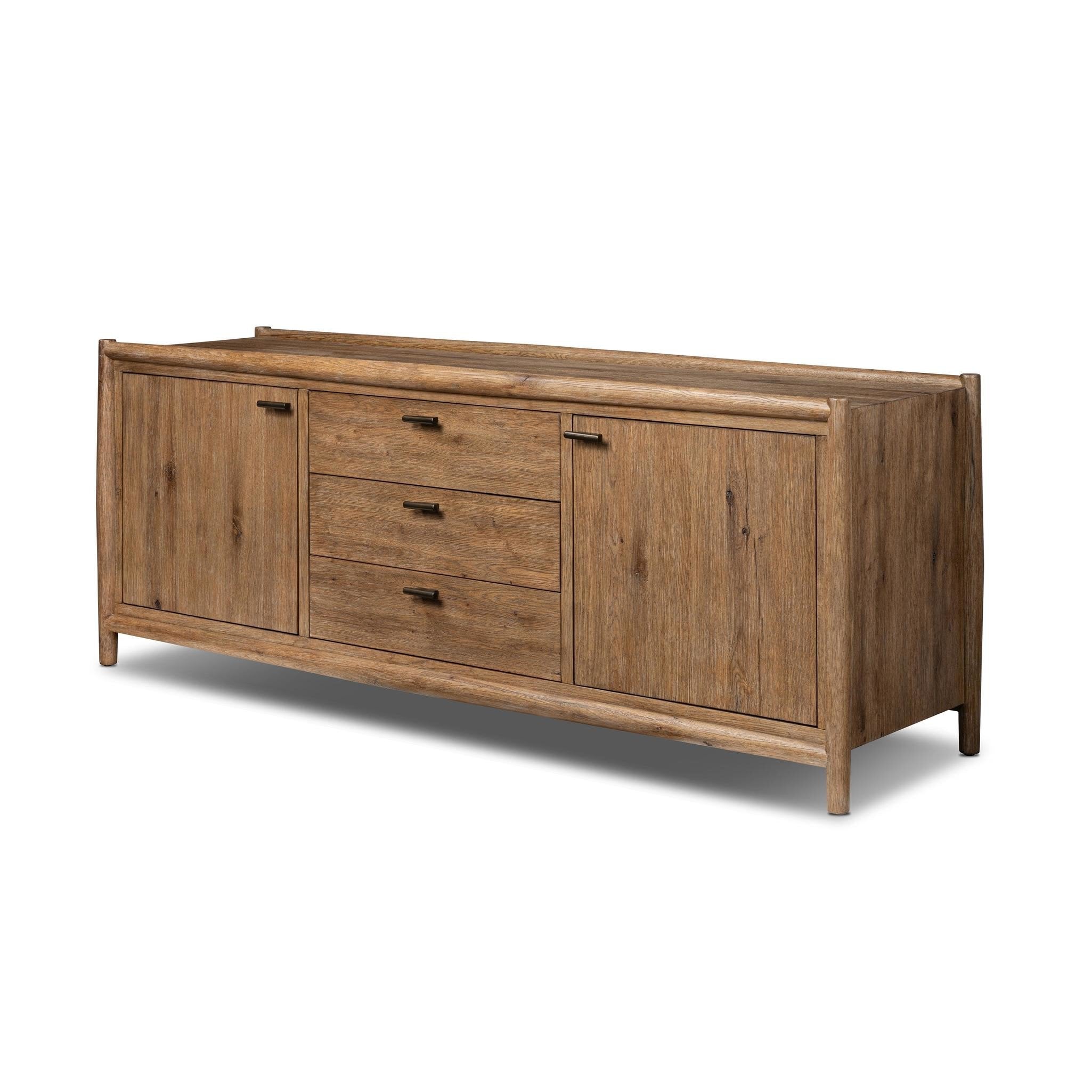 Glenview Media Console - Weathered Oak Veneer