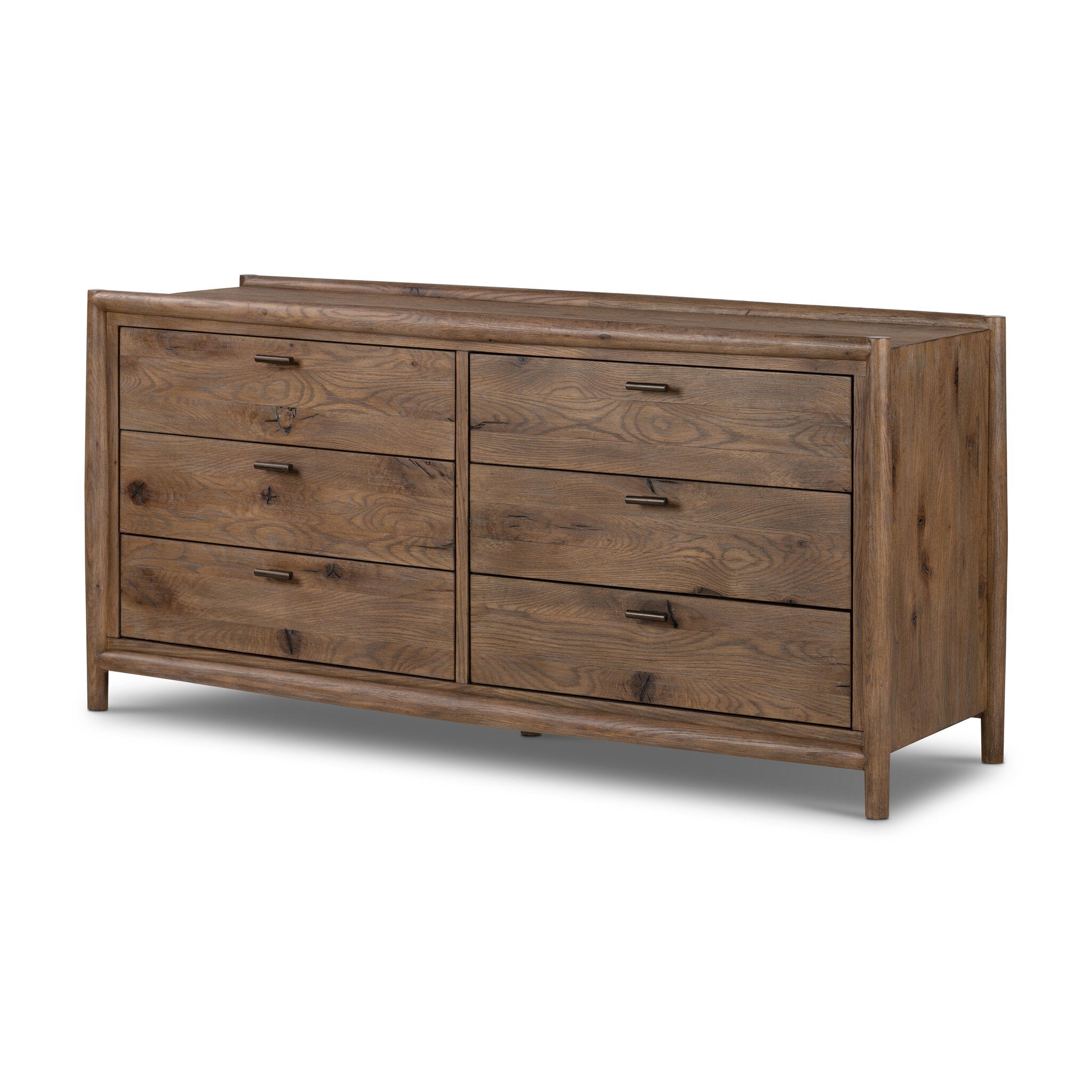 Glenview 6 Drawer Dresser - Weathered Oak Veneer Glenview 6 Drawer Dresser - Weathered Oak Veneer