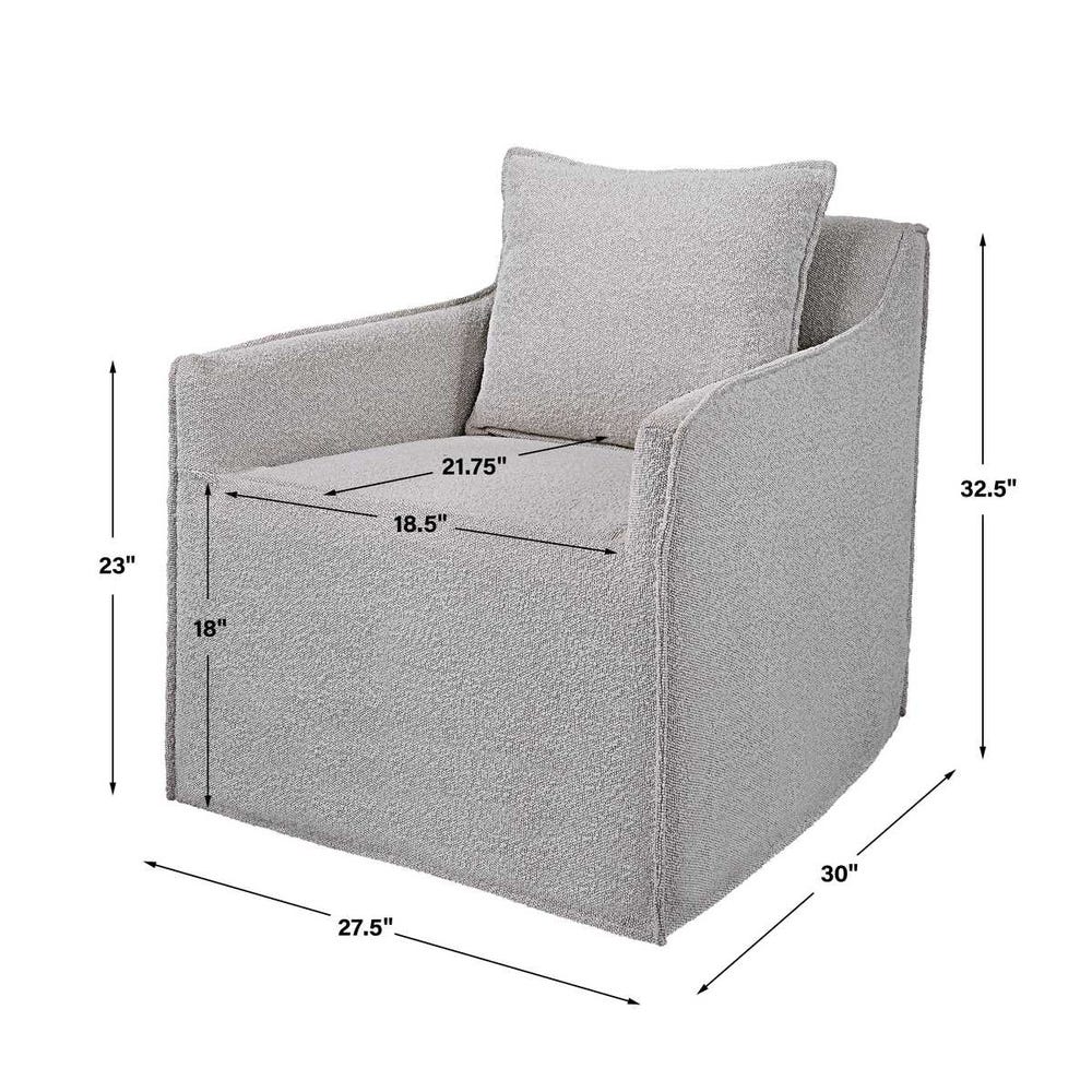 Uttermost Welland Gray Swivel Chair