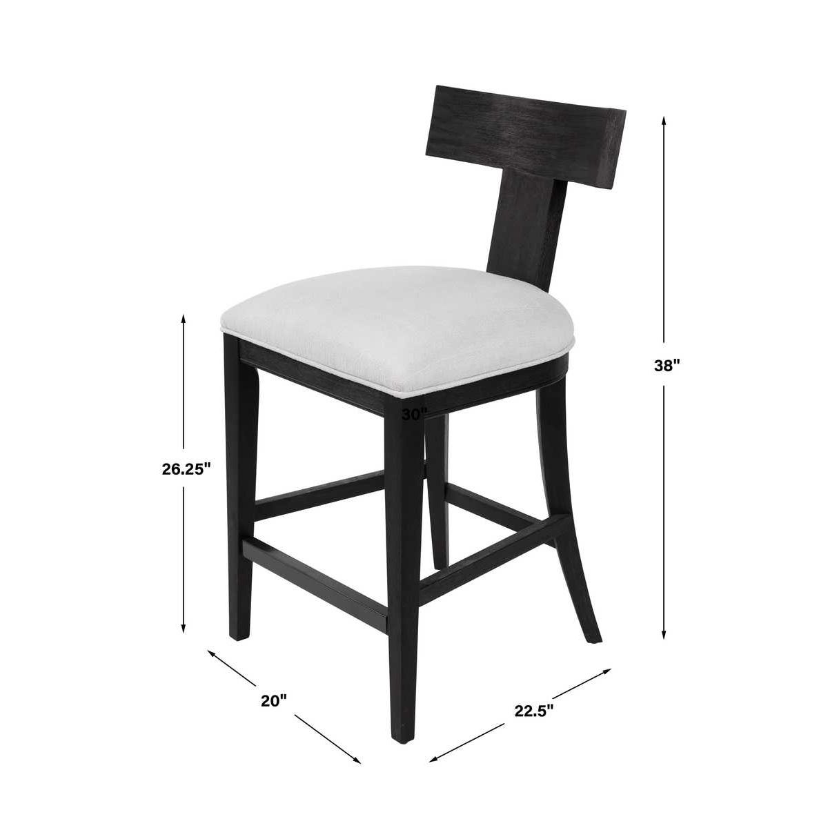 Uttermost Idris Modern Wood Counter Stool