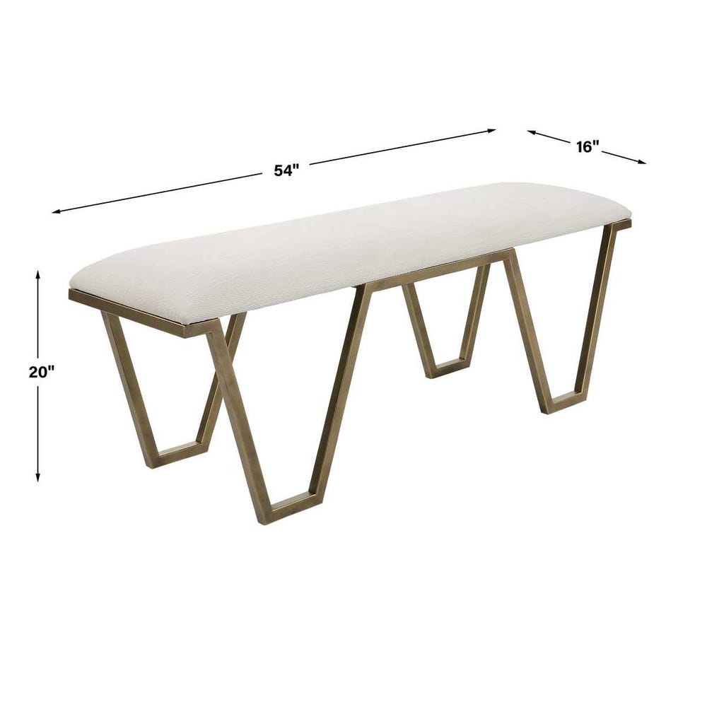 Uttermost Farrah Geometric Bench