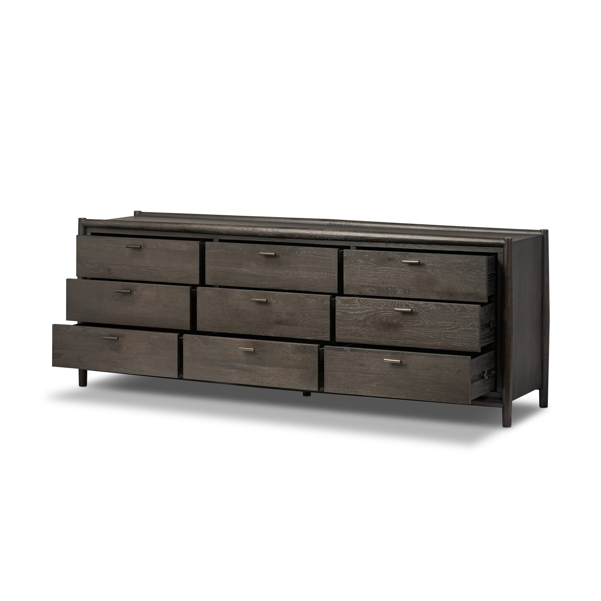 Glenview 9 Drawer Dresser - Weathered Oak Veneer - Four Hands Glenview 9 Drawer Dresser - Weathered Oak Veneer - Four Hands