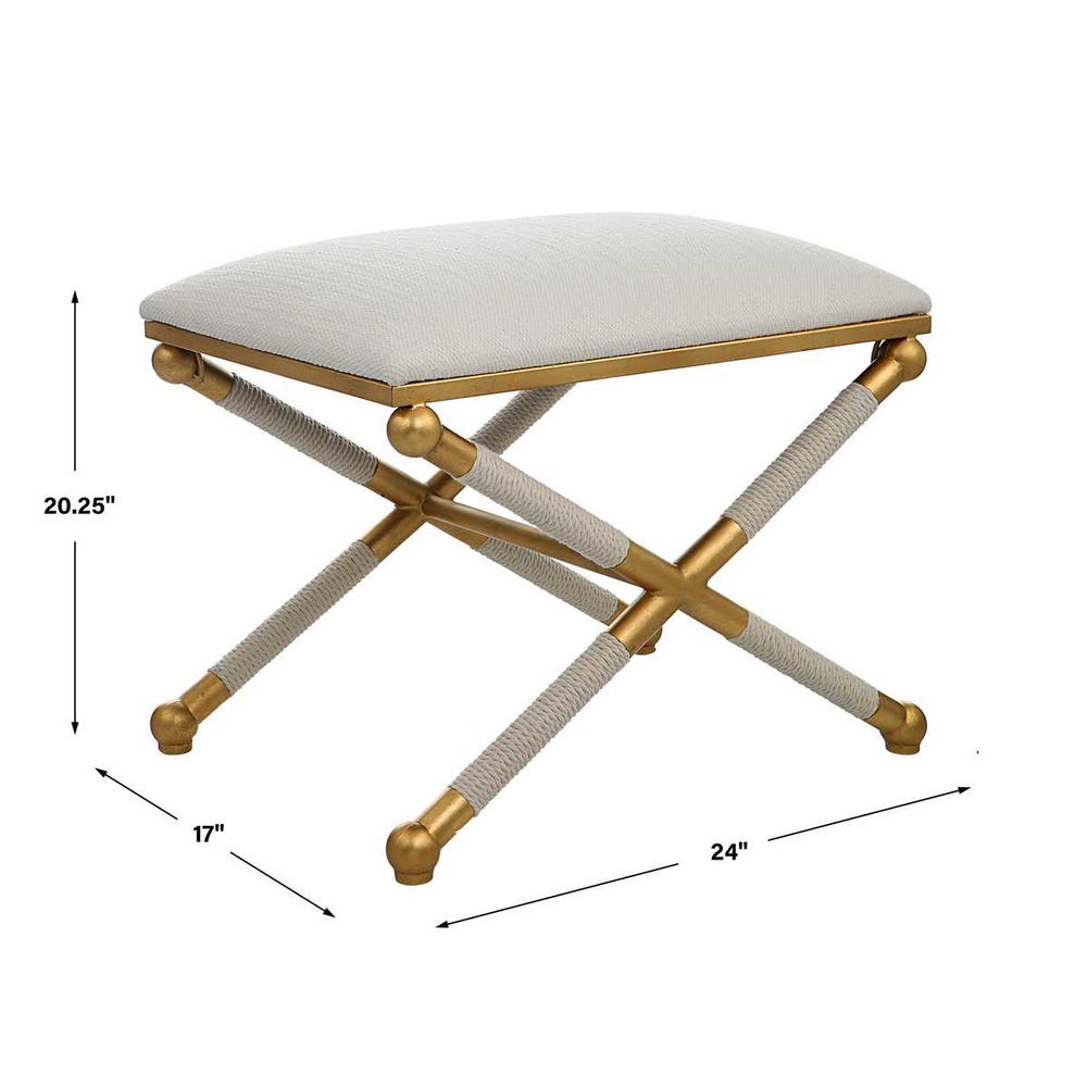Uttermost Socialite White Small Bench