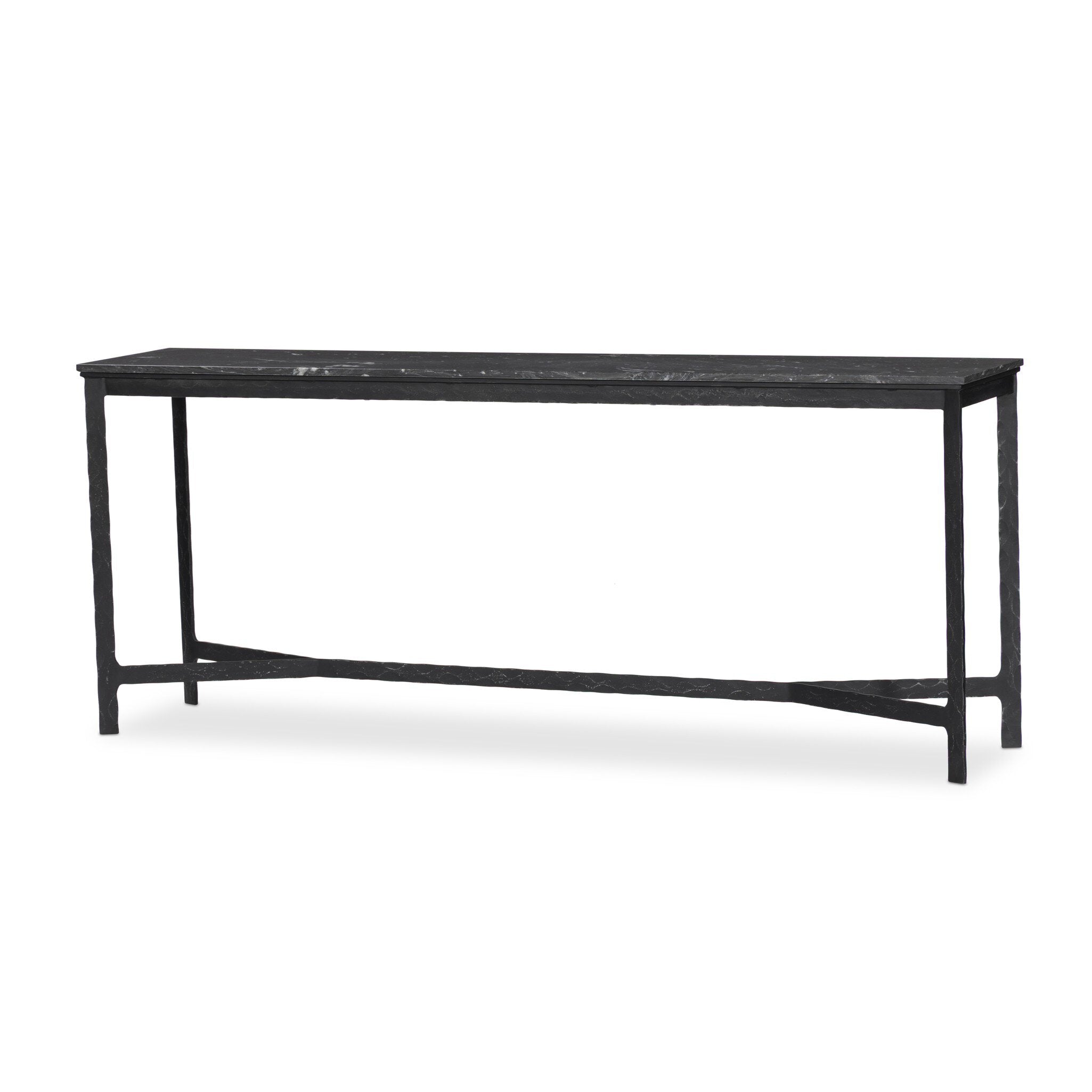 Hammered Iron Console Table
