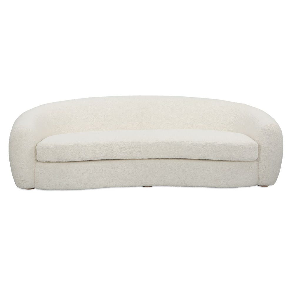 Uttermost Capra Art Deco White Sofa