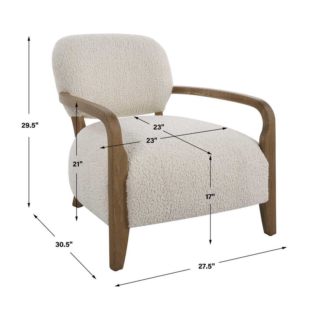 Uttermost Telluride Natural Shearling Accent Chair