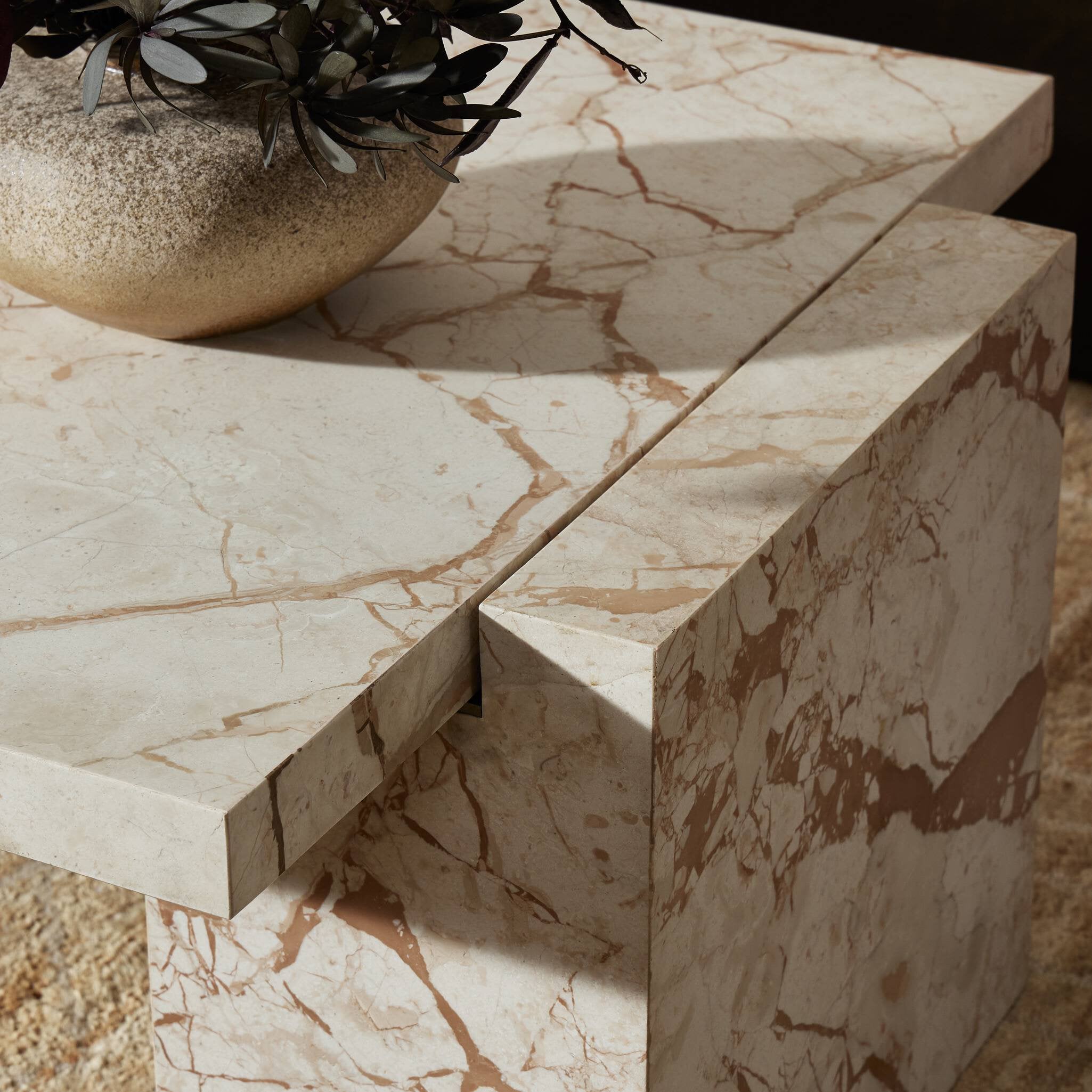 Romano Coffee Table - Desert Taupe Marble Coffee Tables Four Hands     Coffee Tables,https://www.oldbonesco.com,Mid Century Furniture, Furniture Sale, Old Bones Co, Mid Century Sale, Four Hands Furniture, Sale,Gus, Sale,Perigold Romano Coffee Table - Desert Taupe Marble Coffee Tables Sale, Perigold Sale Romano Coffee Table - Desert Taupe Marble,Romano Coffee Table - Desert Taupe Marble Lulu and Georgia,Burke Decor Sale Romano Coffee Table - Desert Taupe Marble, open box furniture,Open Box Romano Coffee Tabl