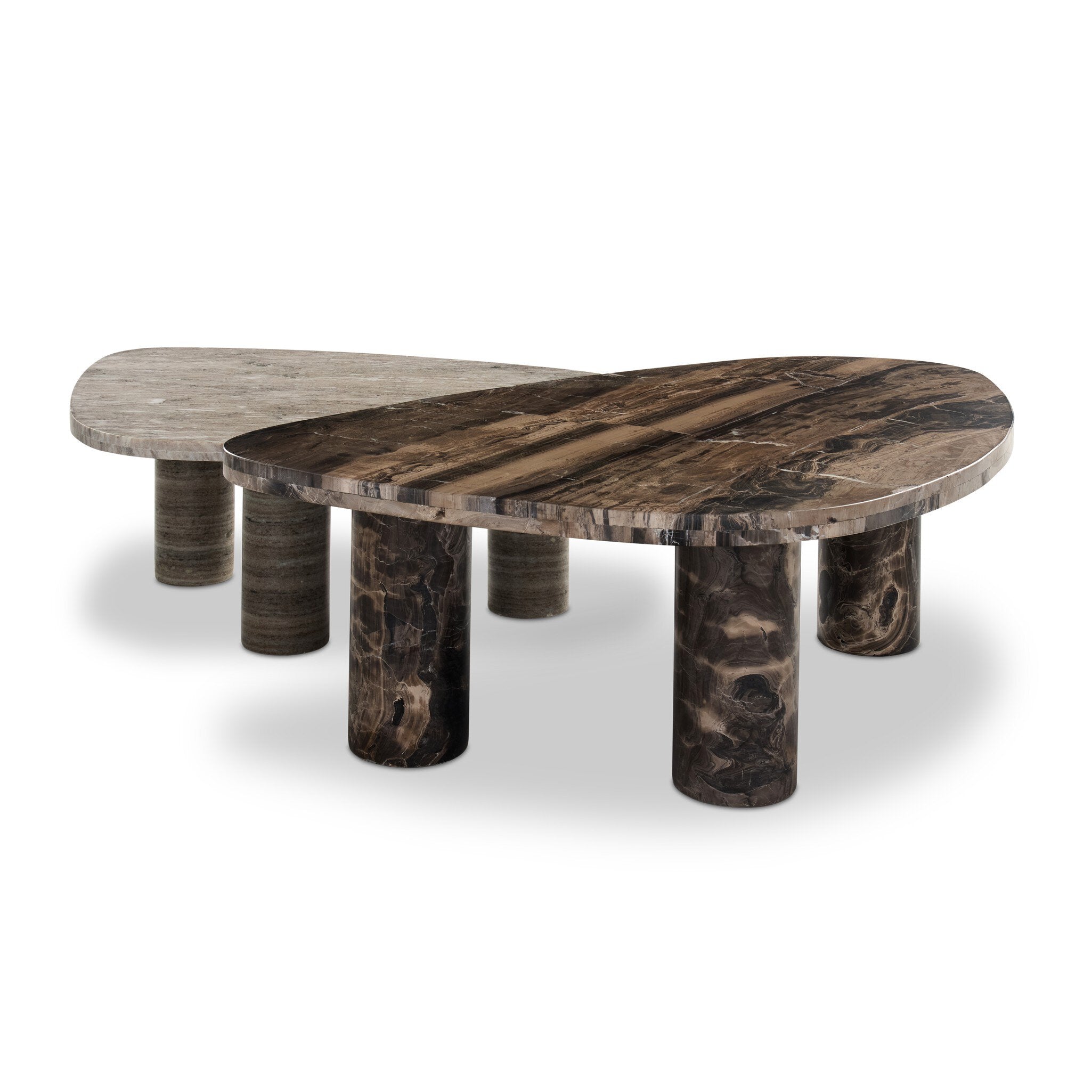 Zion Nesting Coffee Tables - Antique White Marble