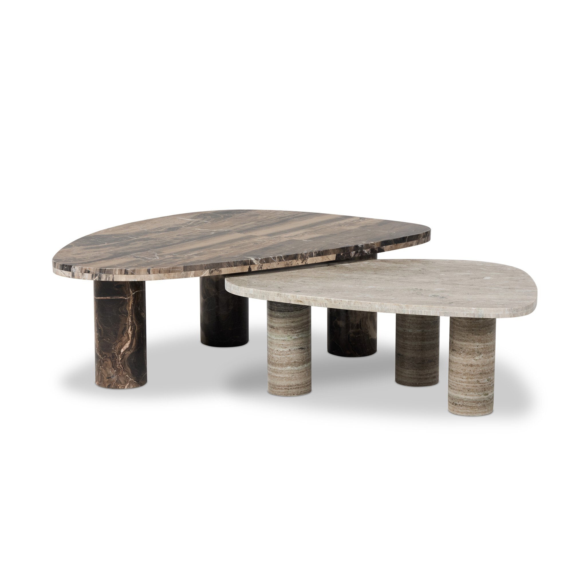 Zion Nesting Coffee Tables - Antique White Marble