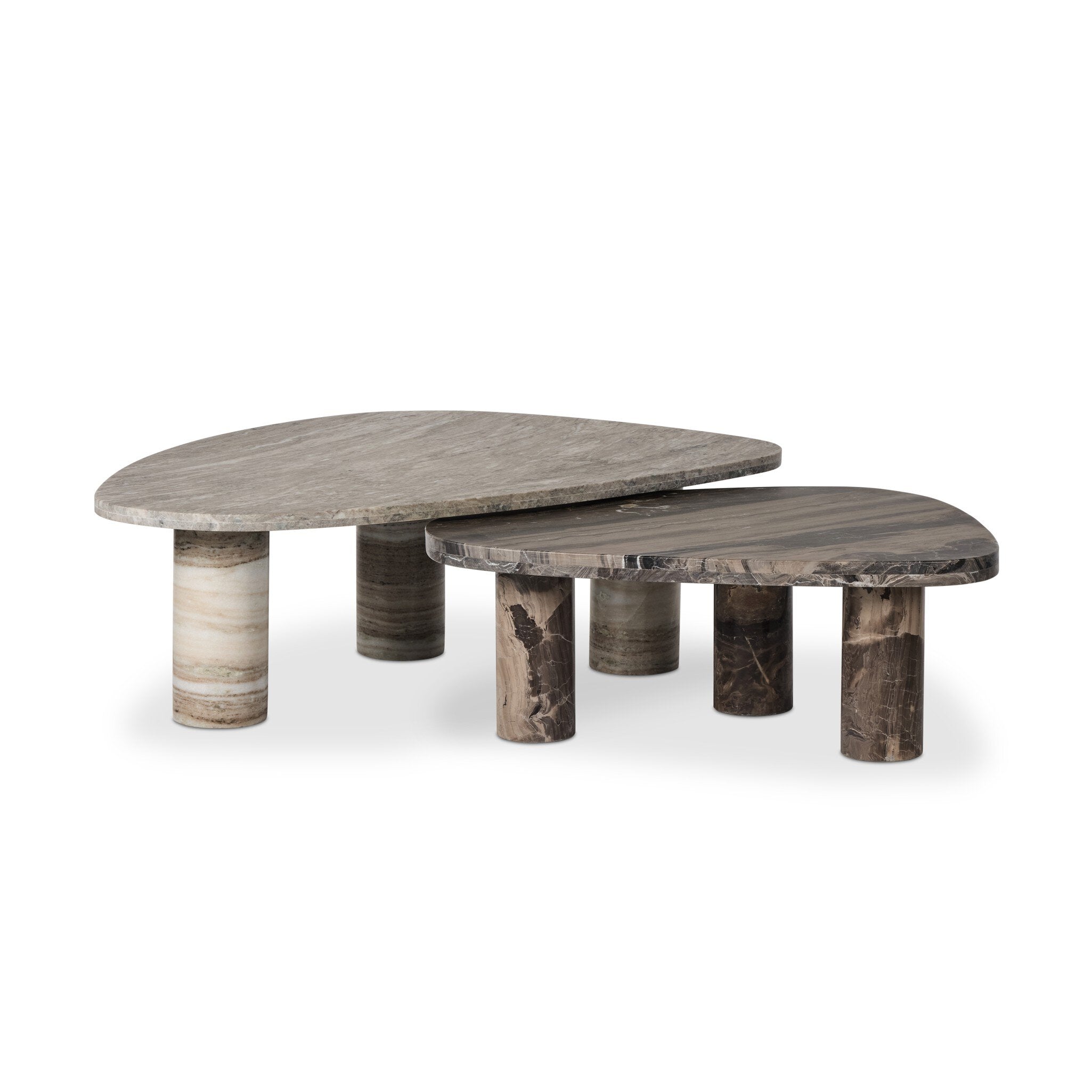 Zion Nesting Coffee Tables - Antique White Marble