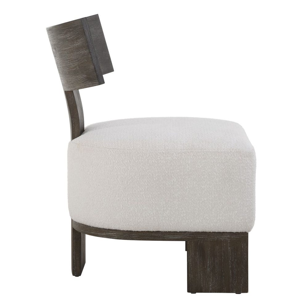 Uttermost Finlay Dark Walnut Accent Chair