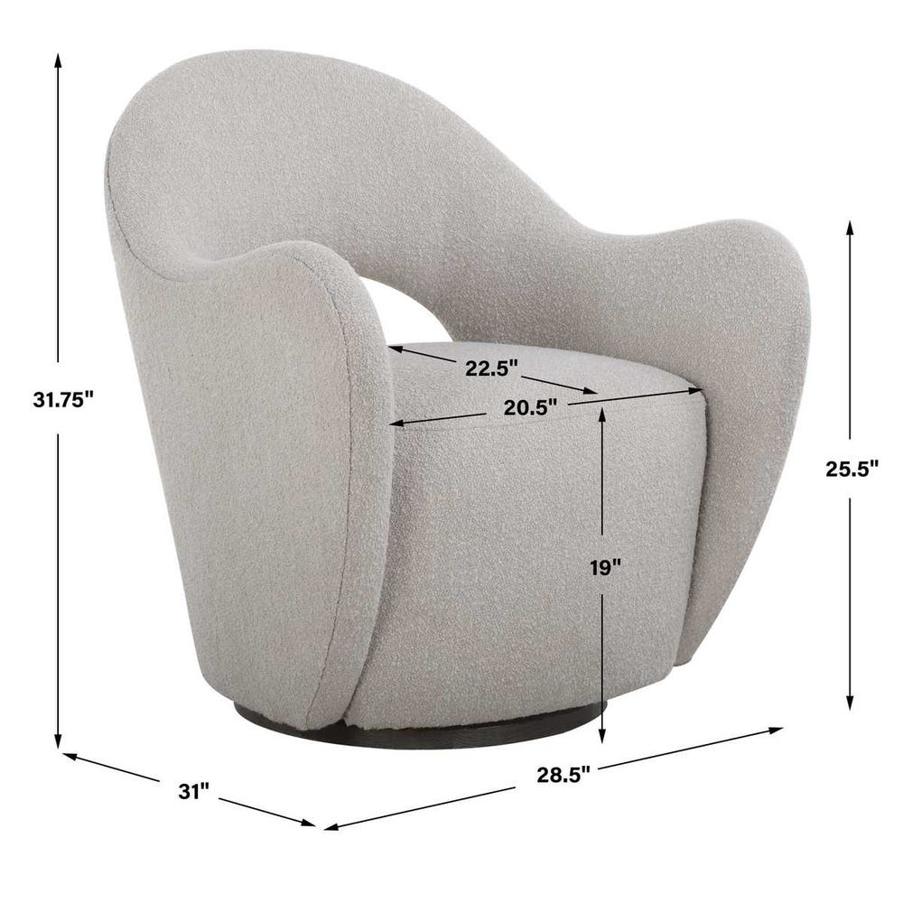 Uttermost Wander Fabric Swivel Chair