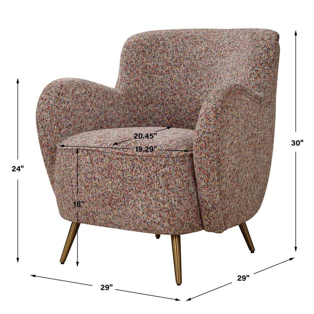 Uttermost Gemstone Confetti Toned Accent Chair