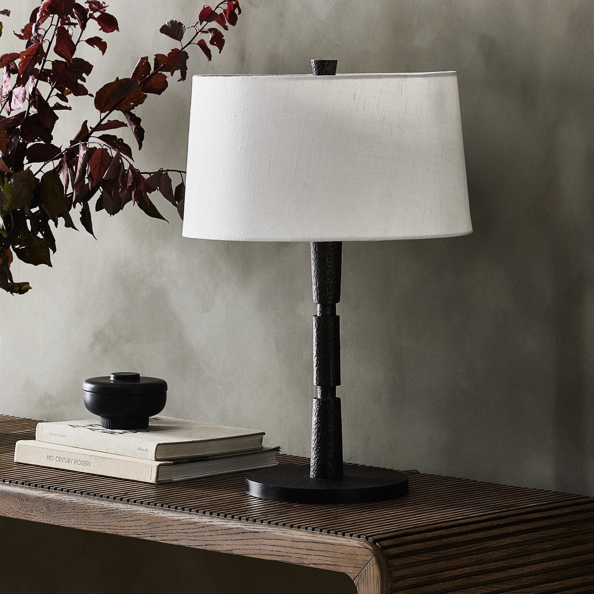 Fernando Table Lamp - Forged Black Aluminum Table Lamps Four Hands     Table Lamps,https://www.oldbonesco.com,Mid Century Furniture, Furniture Sale, Old Bones Co, Mid Century Sale, Four Hands Furniture, Sale,Gus, Sale,Perigold Fernando Table Lamp - Forged Black Aluminum Table Lamps Sale, Perigold Sale Fernando Table Lamp - Forged Black Aluminum,Fernando Table Lamp - Forged Black Aluminum Lulu and Georgia,Burke Decor Sale Fernando Table Lamp - Forged Black Aluminum, open box furniture,Open Box Fernando Table