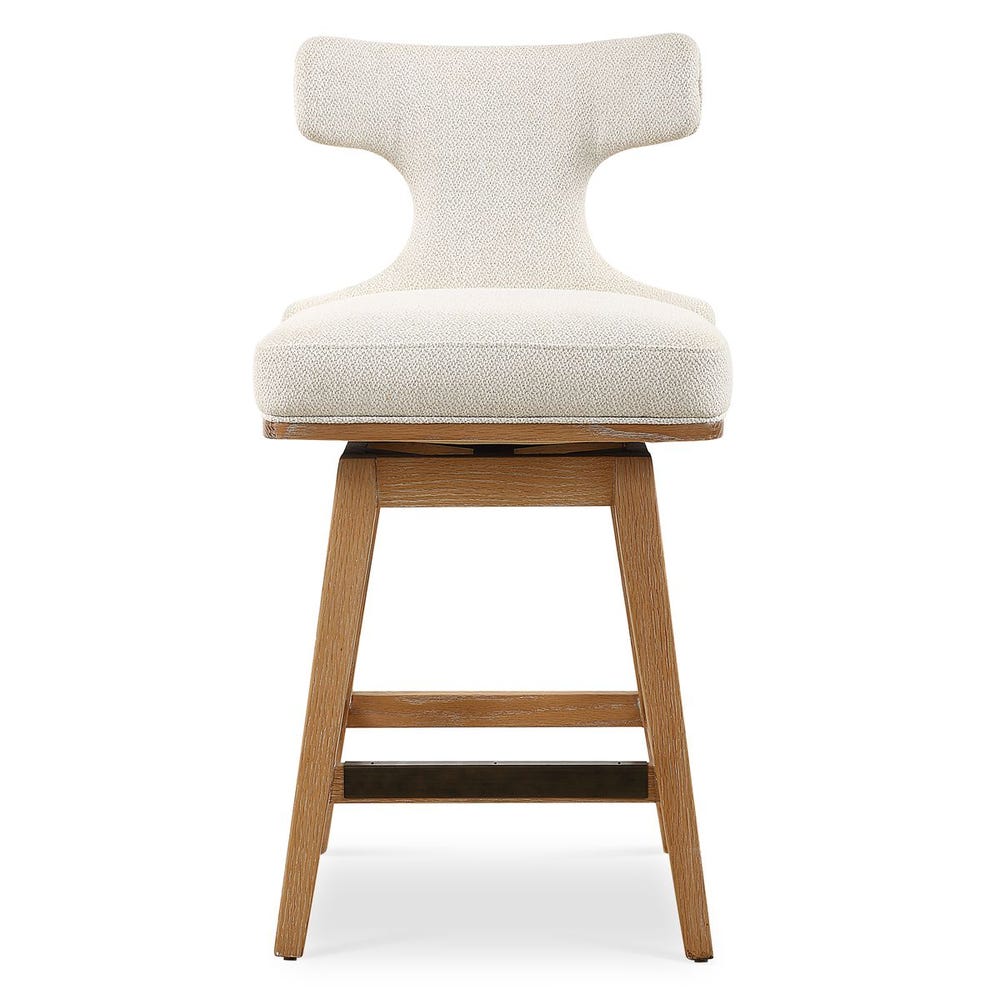 Uttermost Klismos off-White Fabric Counter Stool