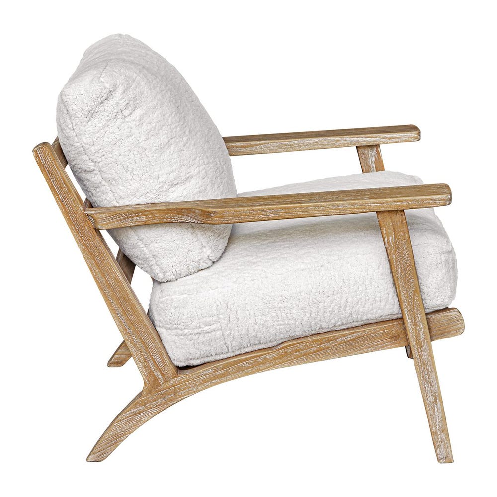 Uttermost Laid Back Sheepskin Accent Chair