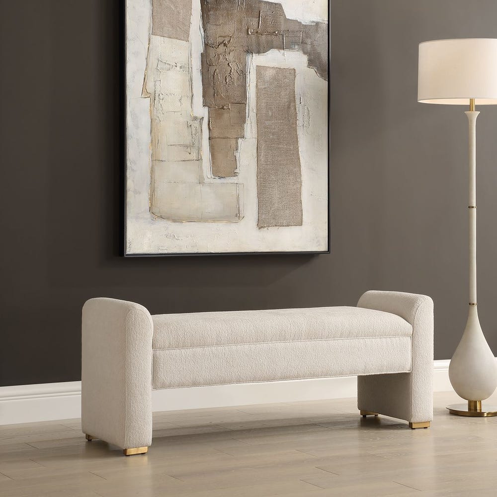 Uttermost Caliste Ivory Bench