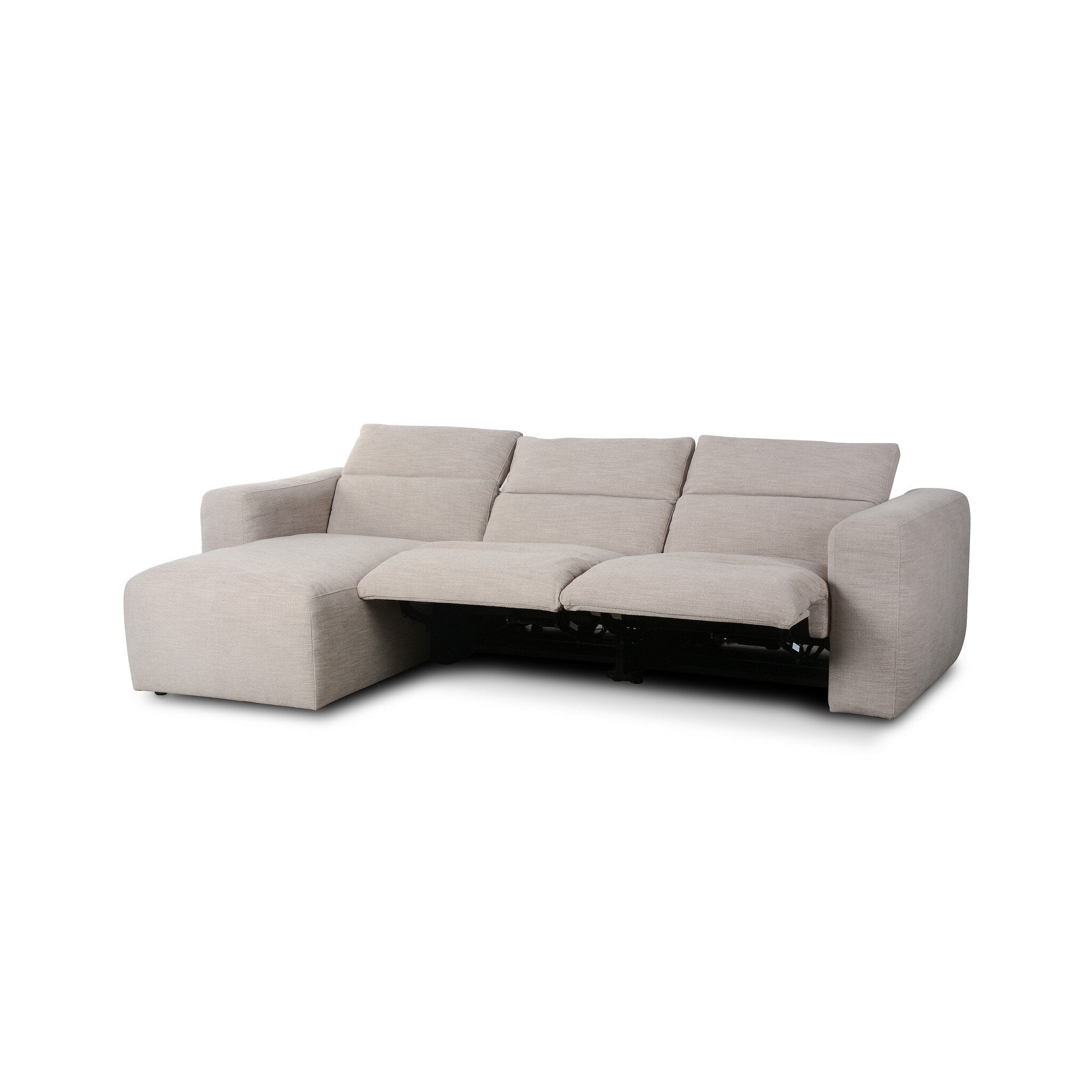 Radley Power Recliner 3-Piece Sectional W/ Chaise - Laken Stone Sectionals Four Hands     Sectionals,https://www.oldbonesco.com,Mid Century Furniture, Furniture Sale, Old Bones Co, Mid Century Sale, Four Hands Furniture, Sale,Gus, Sale,Perigold Radley Power Recliner 3-Piece Sectional W/ Chaise - Laken Stone Sectionals Sale, Perigold Sale Radley Power Recliner 3-Piece Sectional W/ Chaise - Laken Stone,Radley Power Recliner 3-Piece Sectional W/ Chaise - Laken Stone Lulu and Georgia,Burke Decor Sale Radley Pow