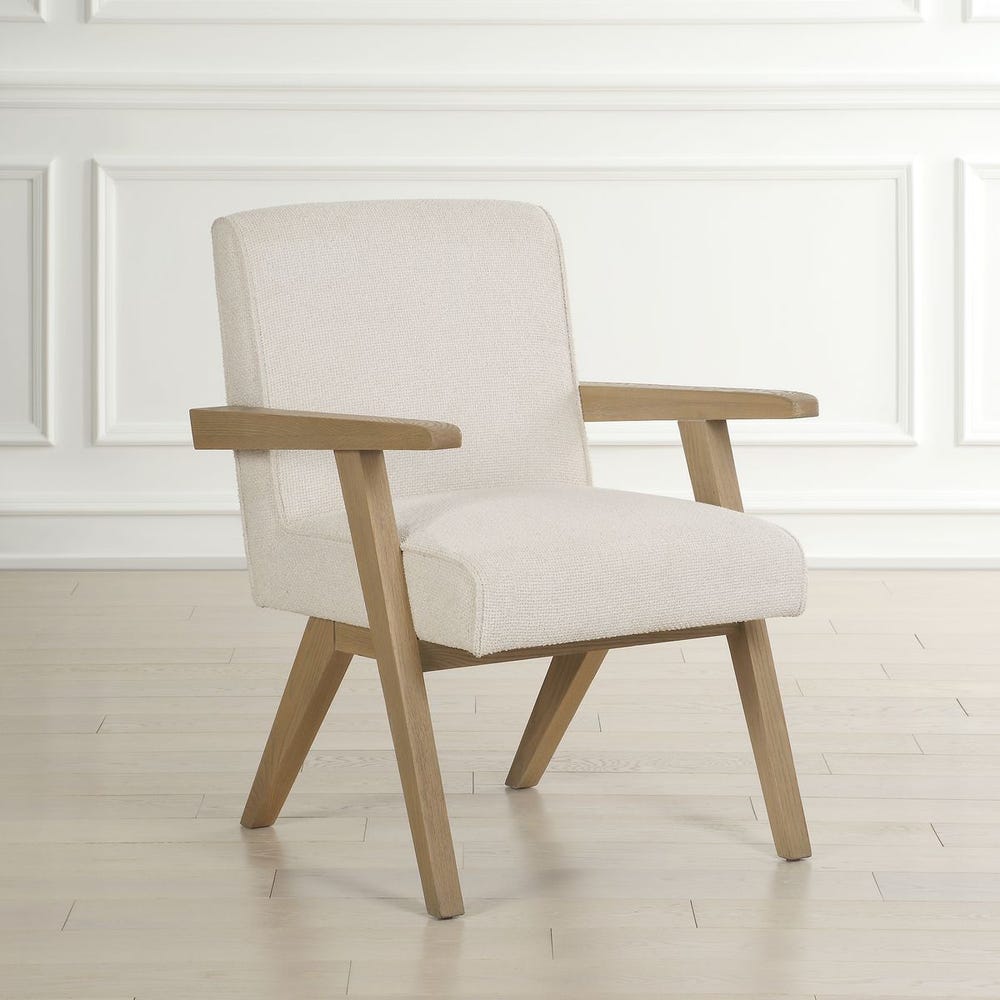Uttermost Blakely White Dining Arm Chair