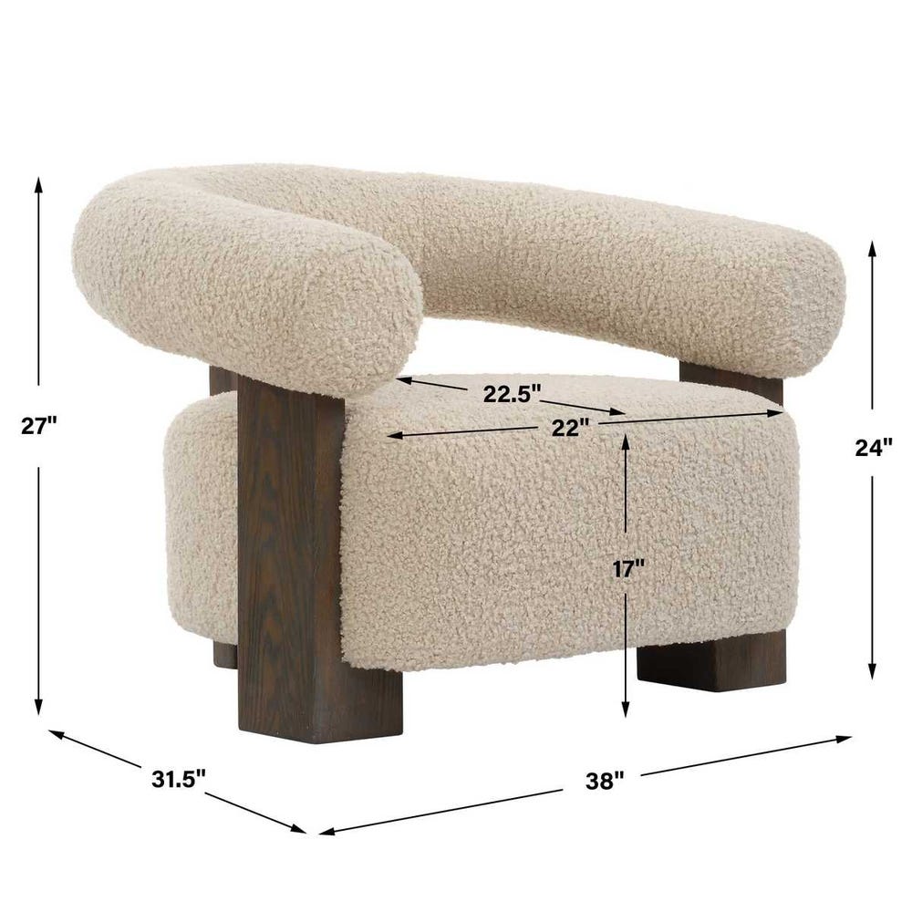 Uttermost Lennox Shearling Accent Chair