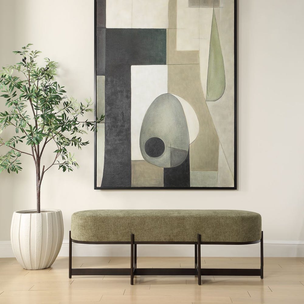 Uttermost Merino Moss Fabric Bench